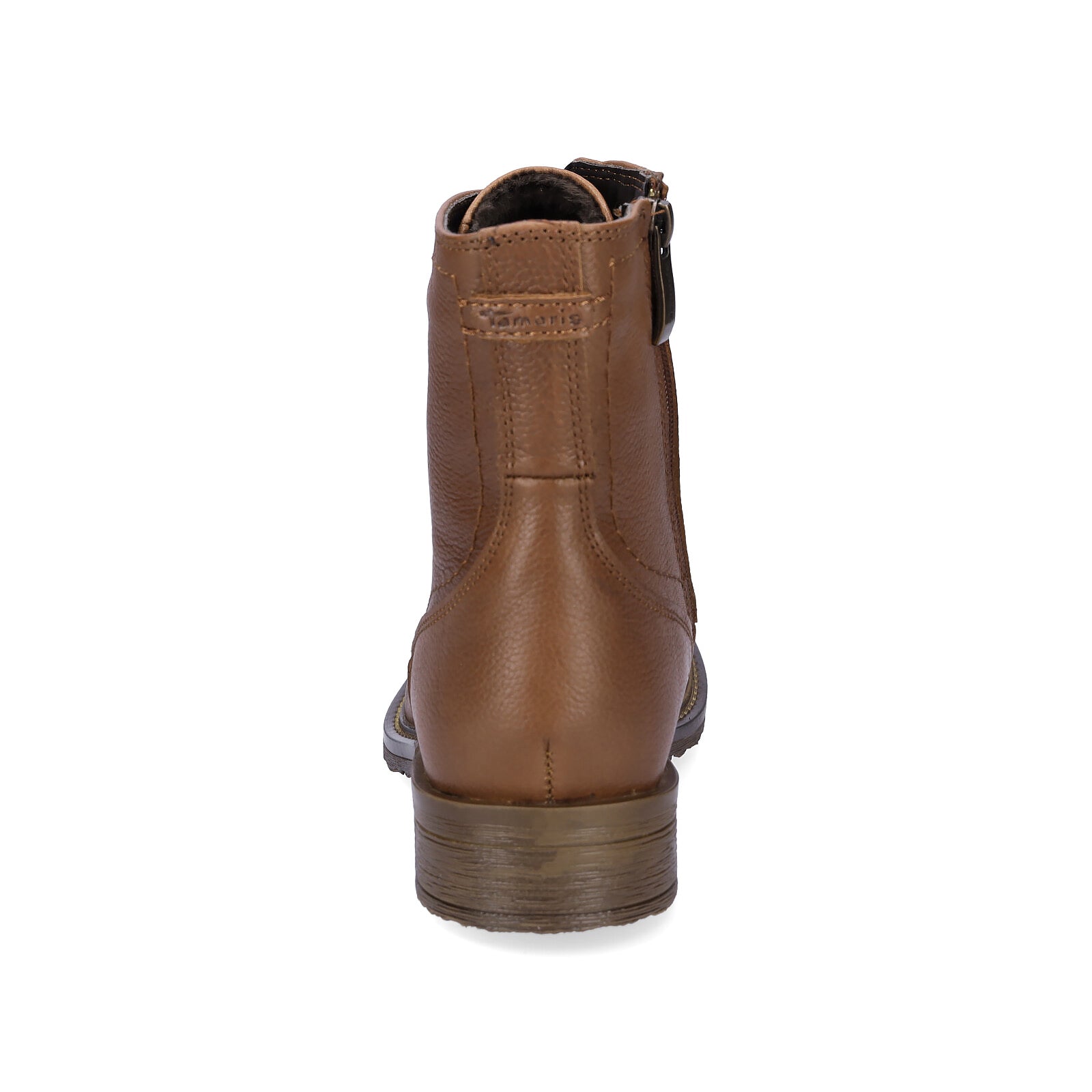 Tamaris women's lace-up boot cognac brown