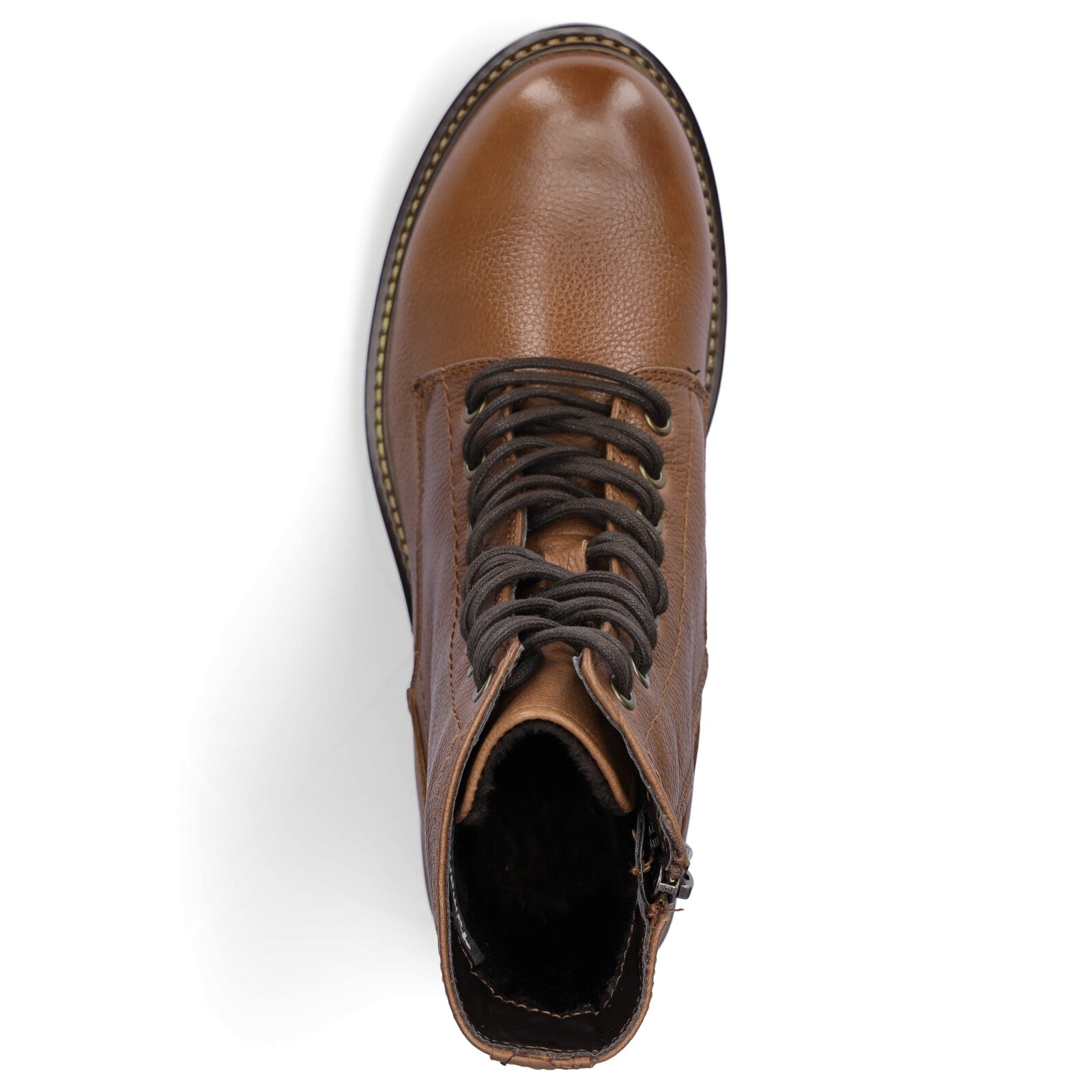 Tamaris women's lace-up boot cognac brown