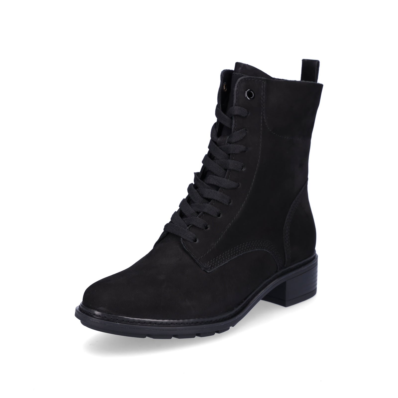 Tamaris Damen Leder Schnürstiefelette schwarz