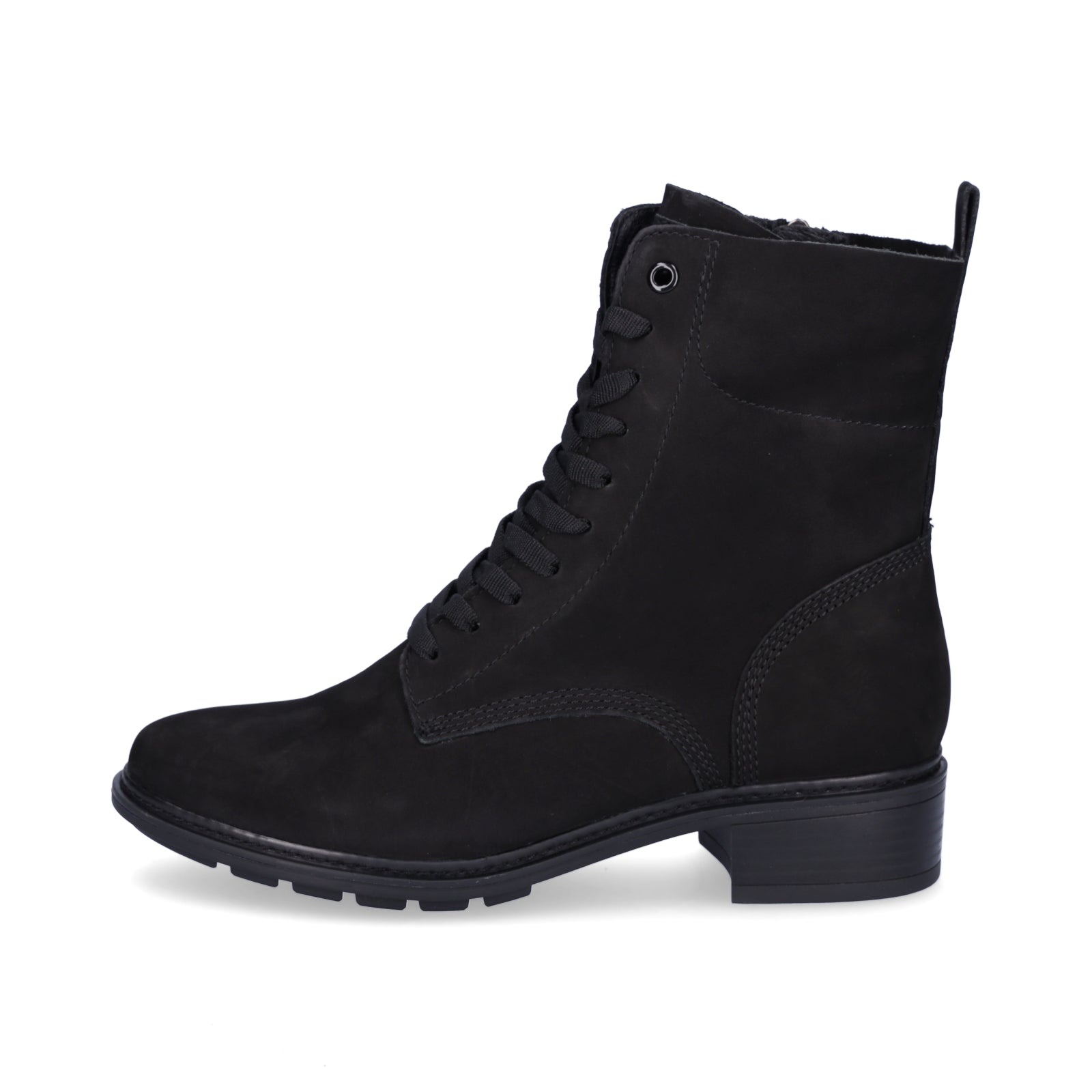 Tamaris Damen Leder Schnürstiefelette schwarz