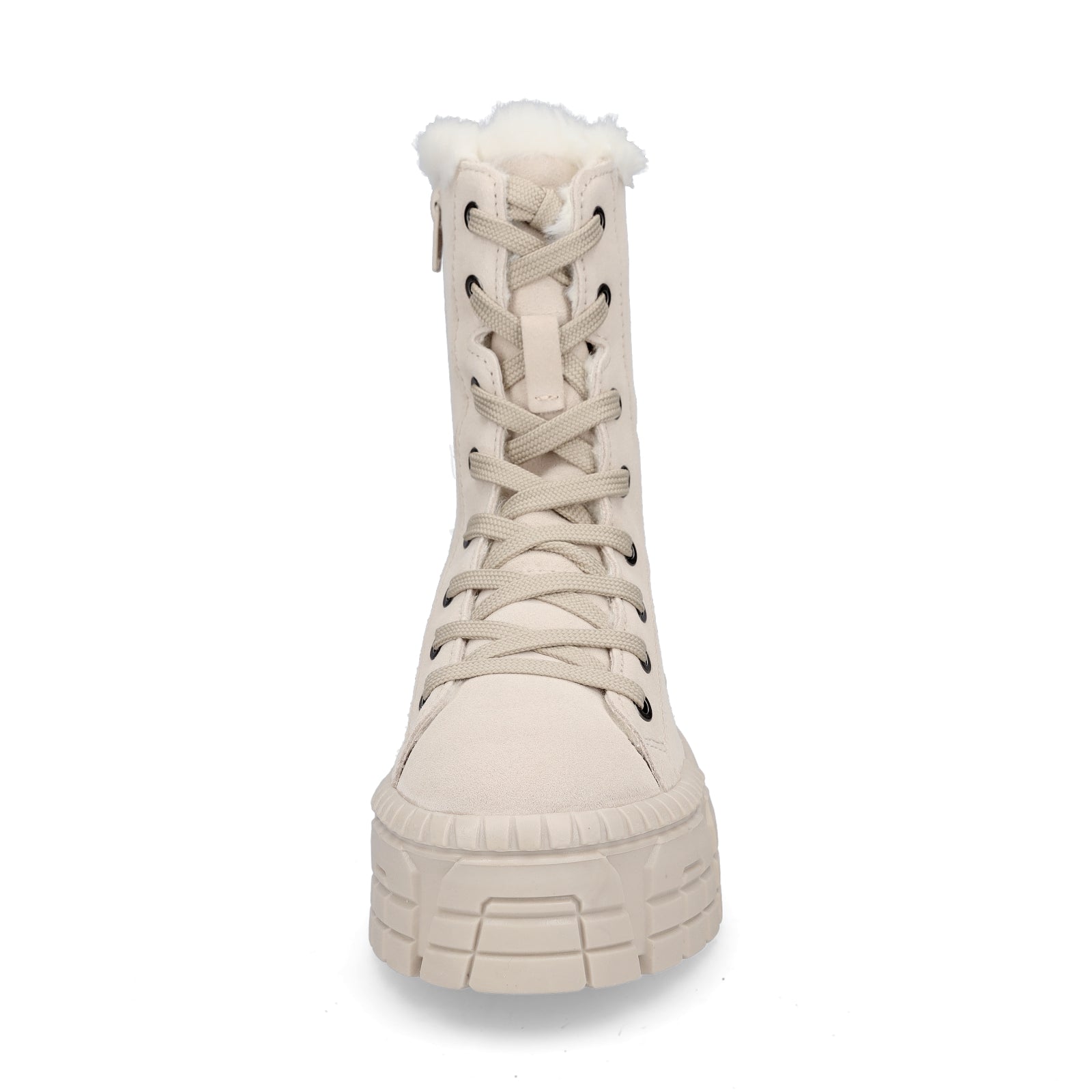 Tamaris Damen Leder Schnürboot beige