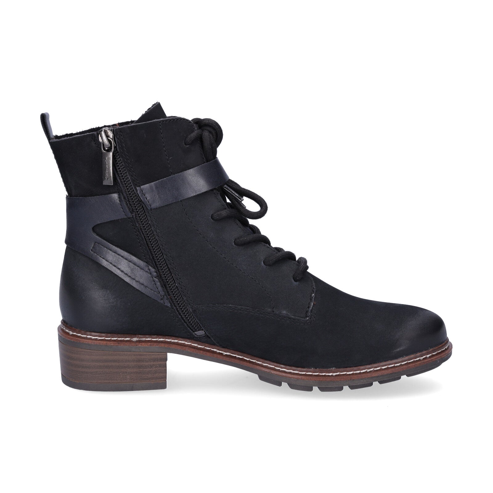 Tamaris women's lace-up boot blue