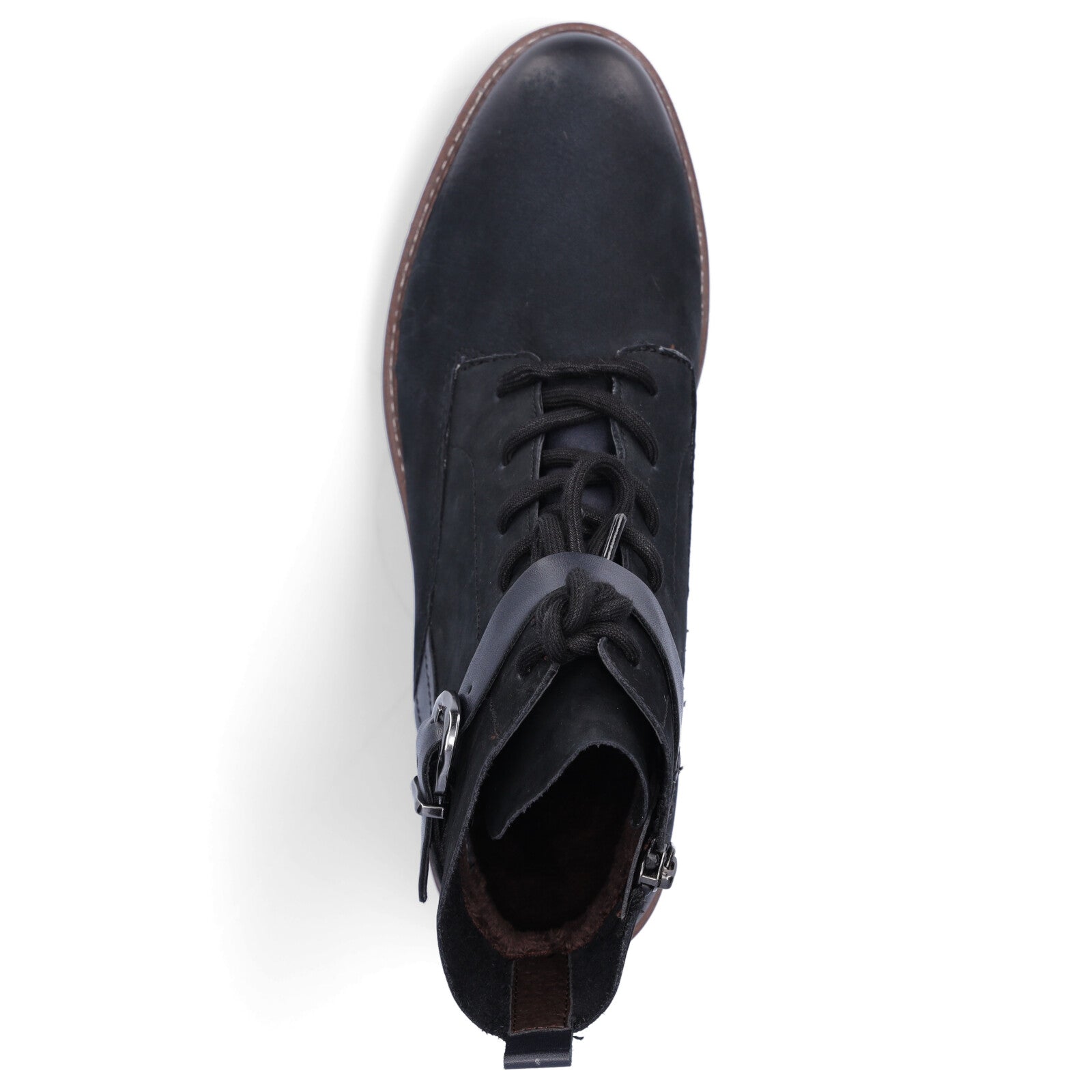 Tamaris women's lace-up boot blue