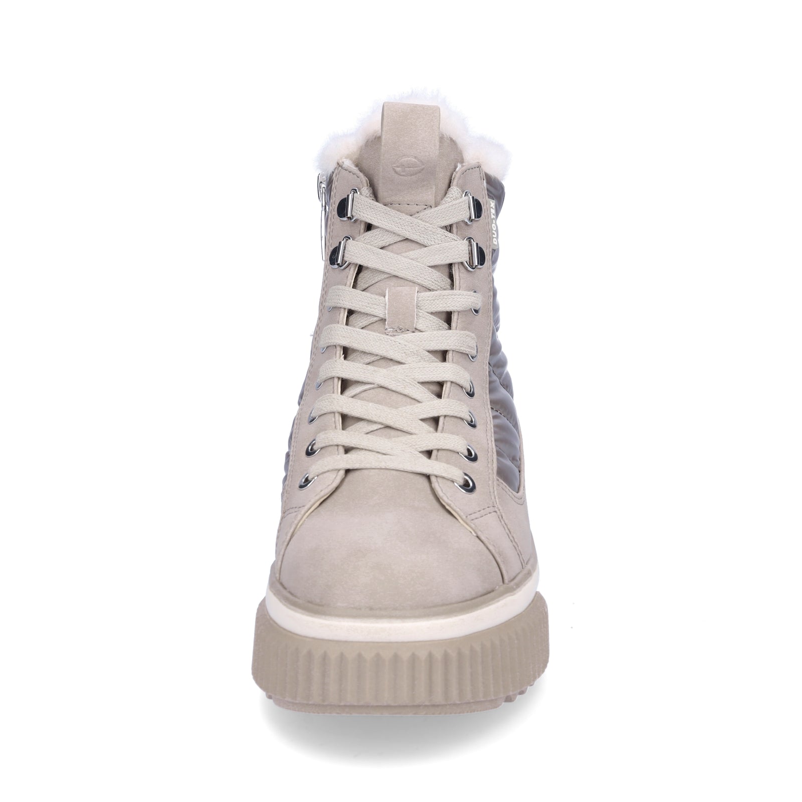 Tamaris Damen Schnürboot beige metallic