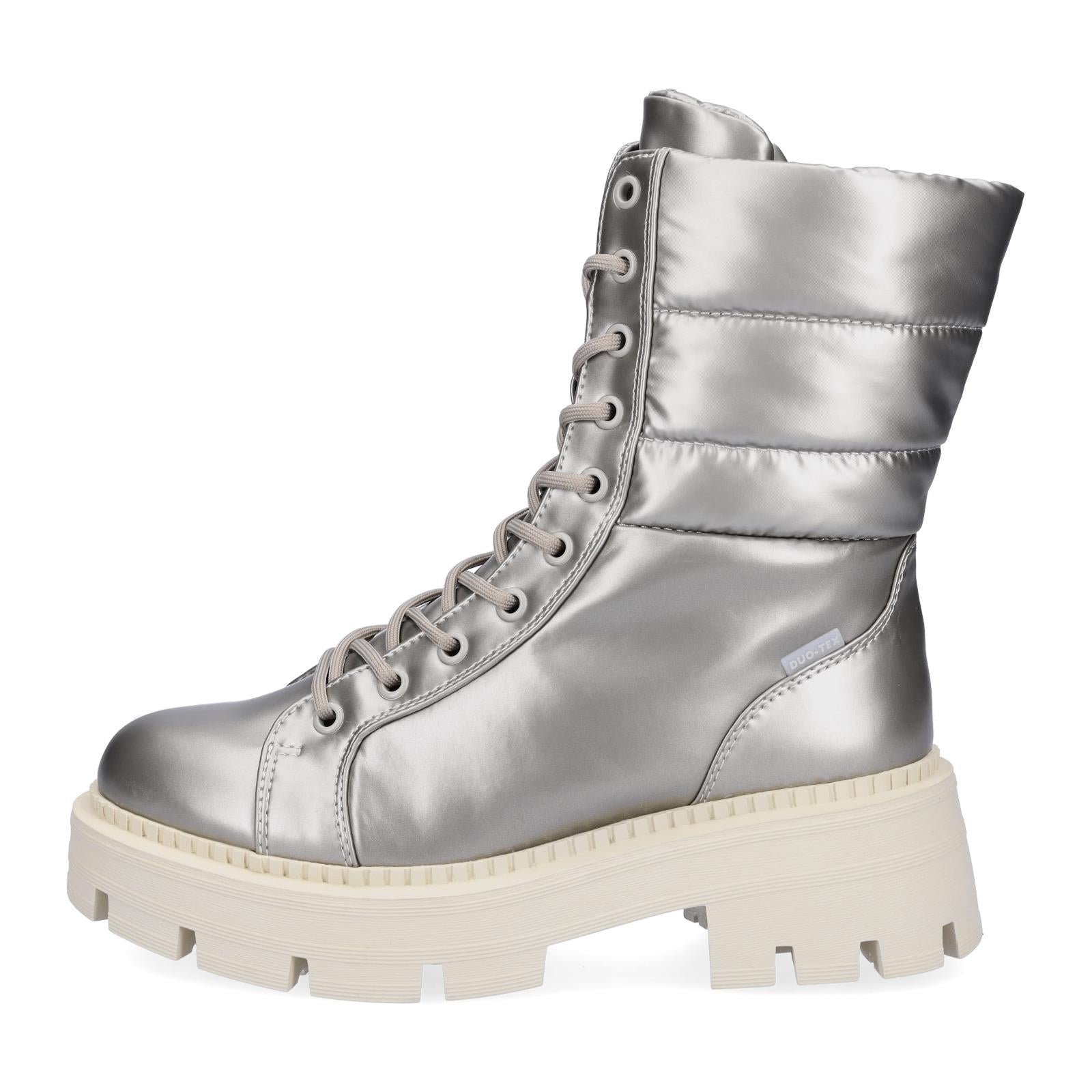 Tamaris Damen Schnürboot metallic