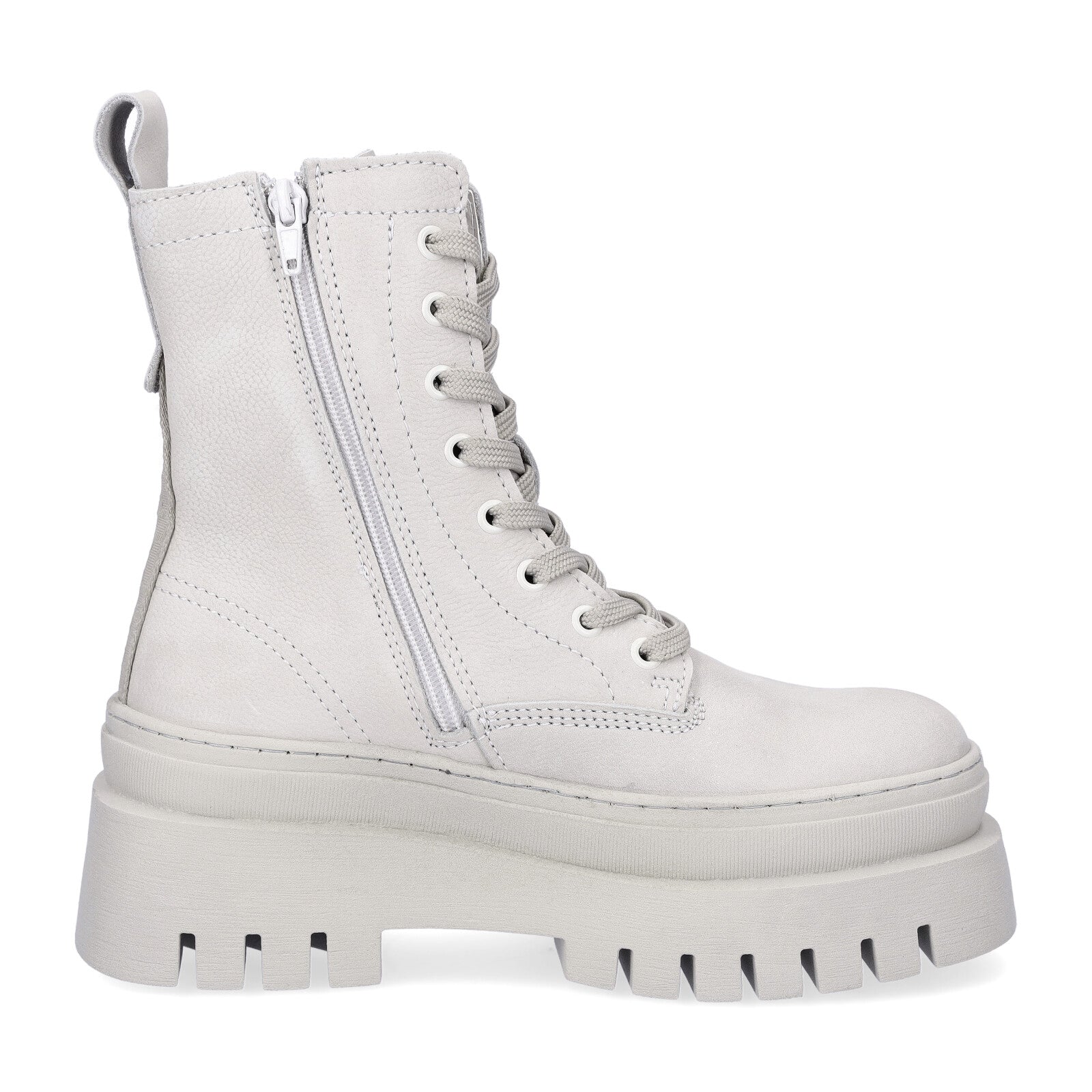 Tamaris women's leather lace-up boot grey