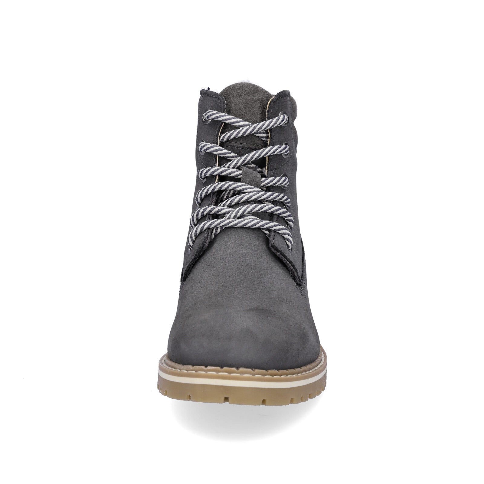 Tamaris women's leather lace-up boot dark grey