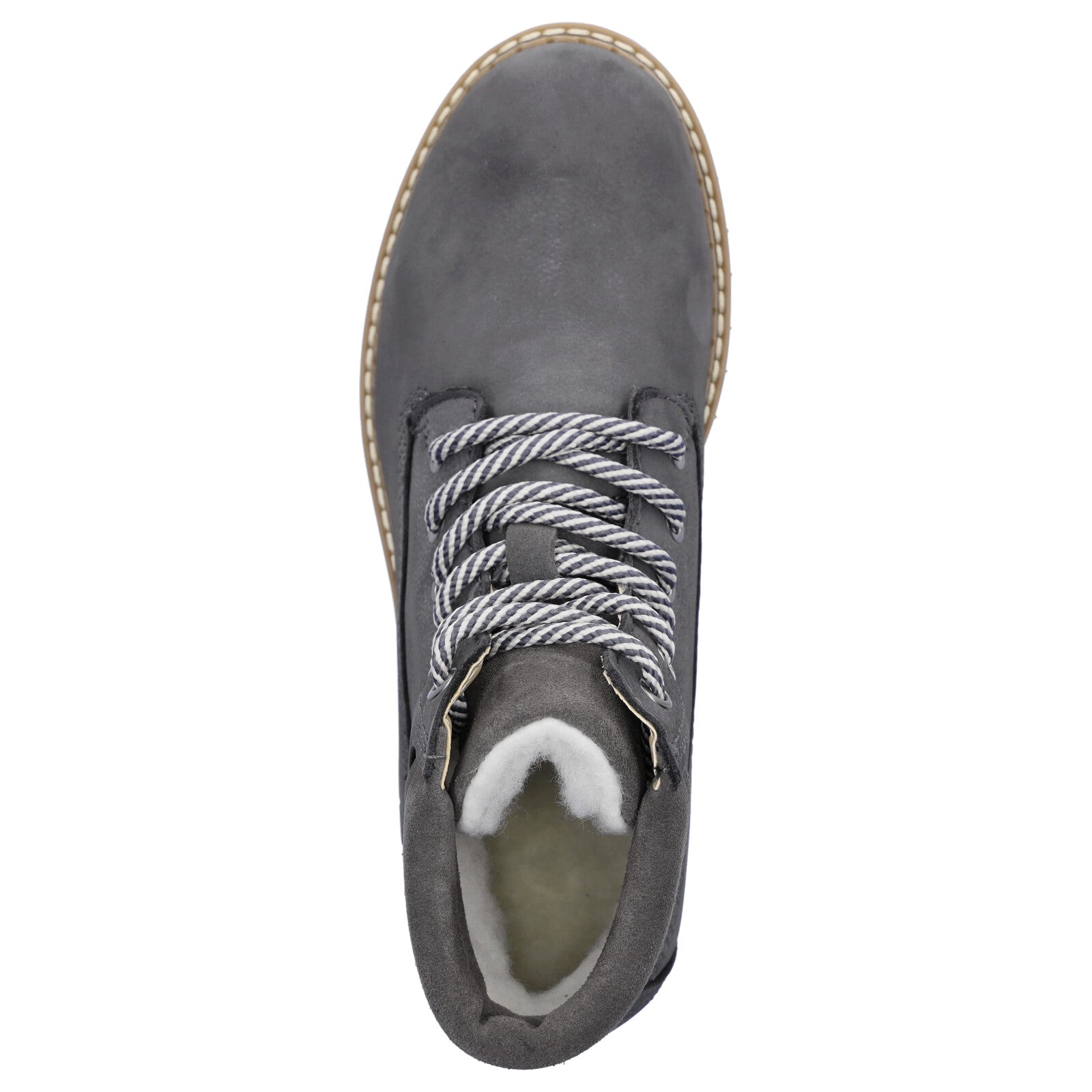 Tamaris women's leather lace-up boot dark grey