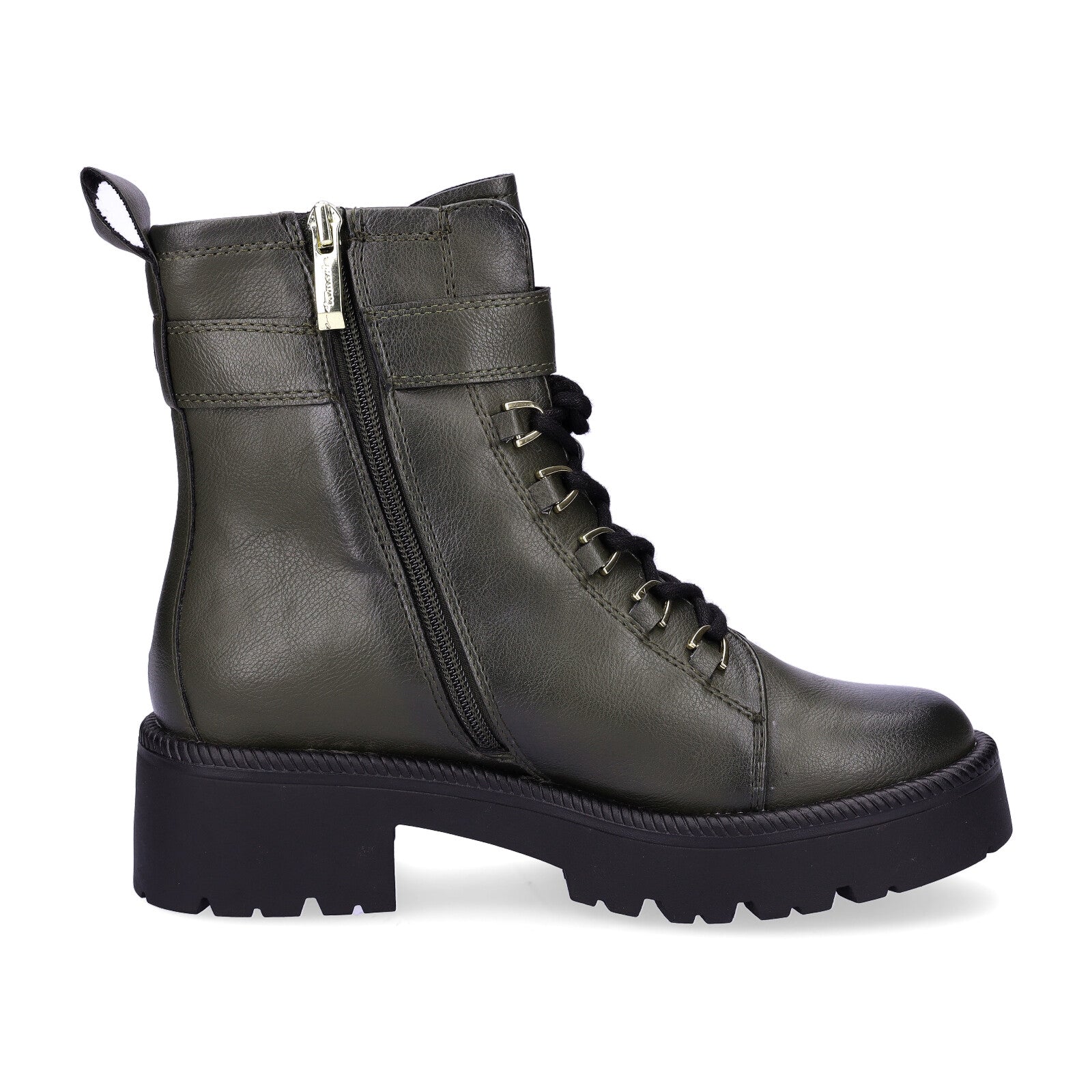 Tamaris women's lace-up boot dark green