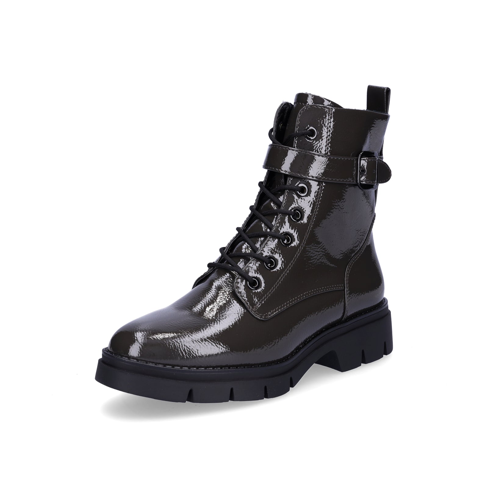 Tamaris Damen Schnürboot olive Lack
