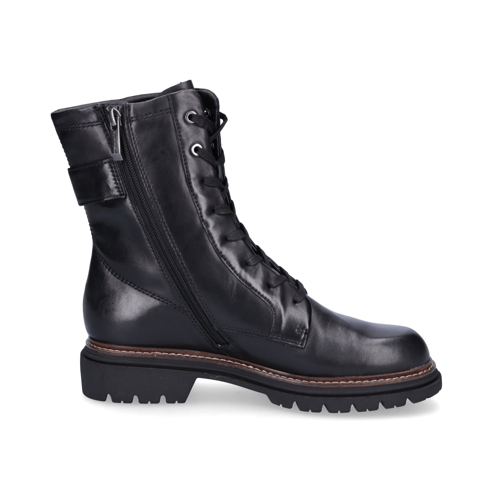Tamaris women's lace-up boot black