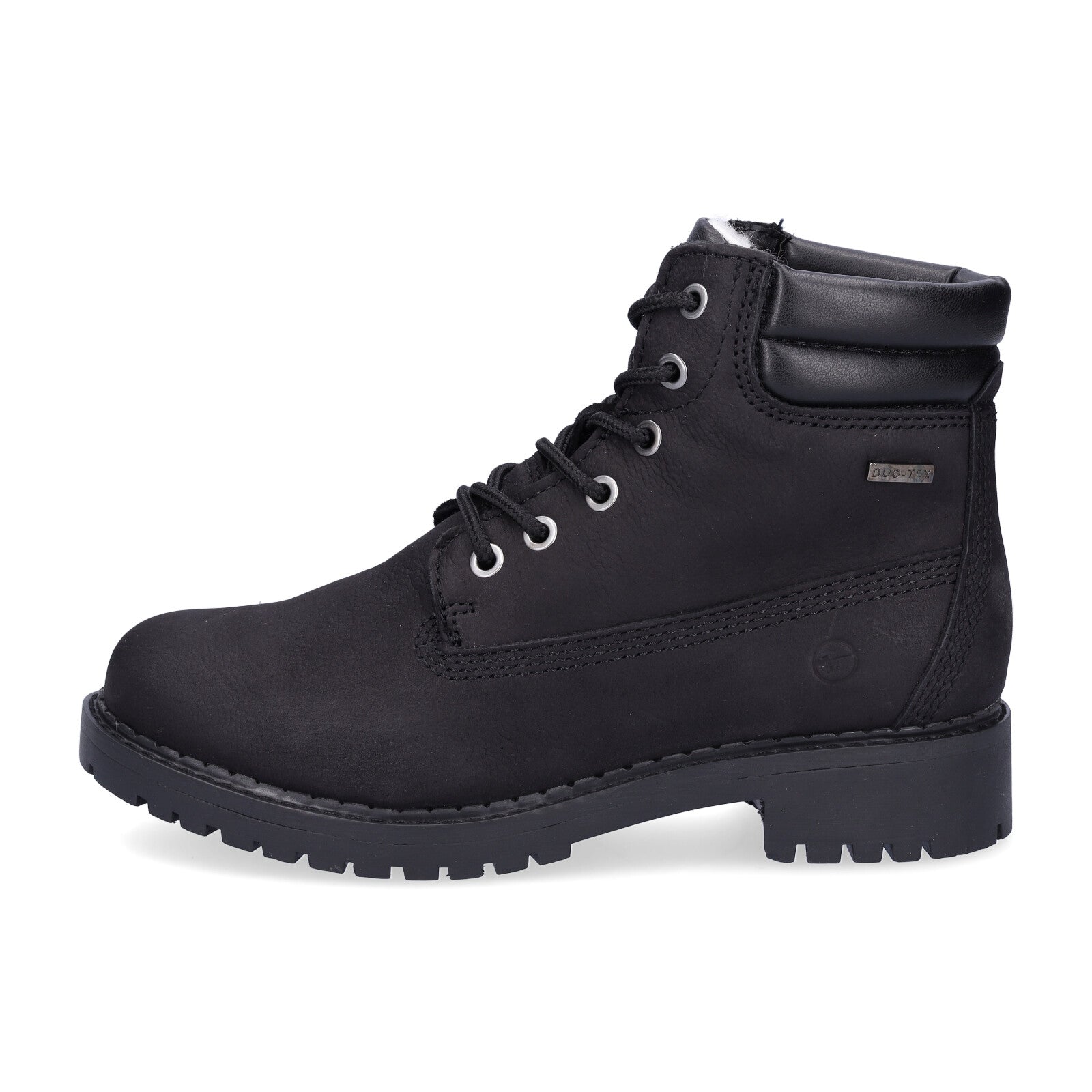 Tamaris Damen Leder Schnürboot schwarz