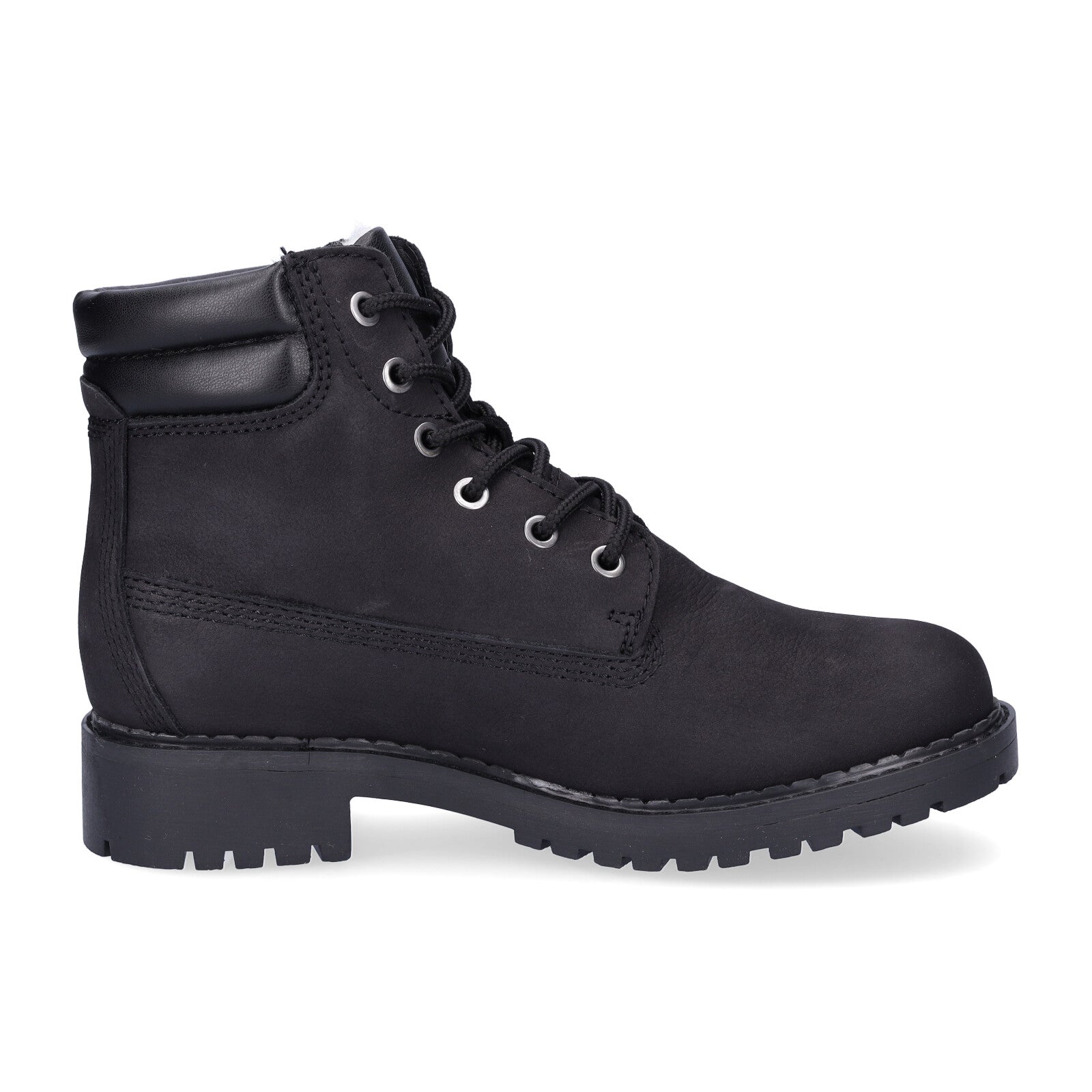 Tamaris women's leather lace-up boot black