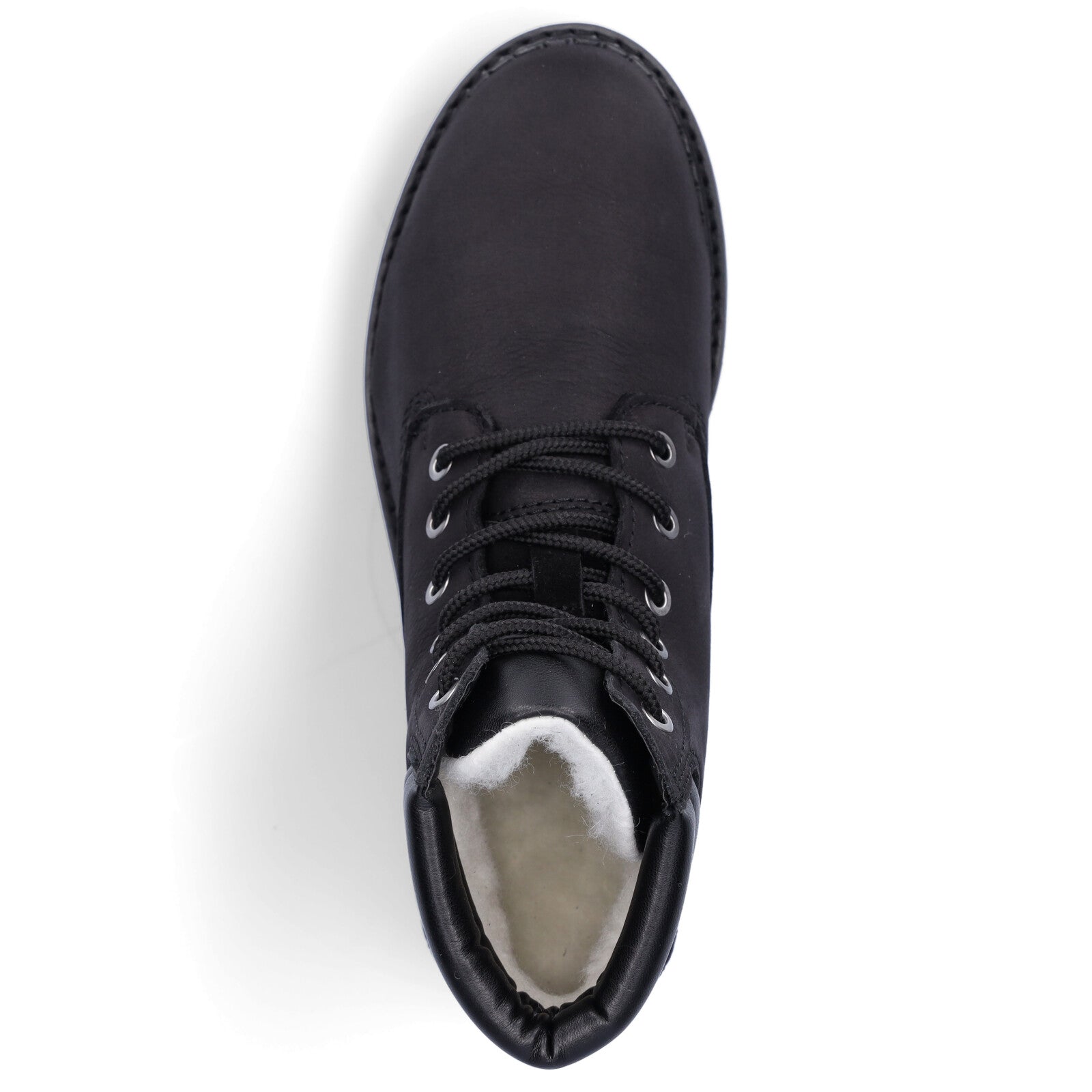 Tamaris women's leather lace-up boot black