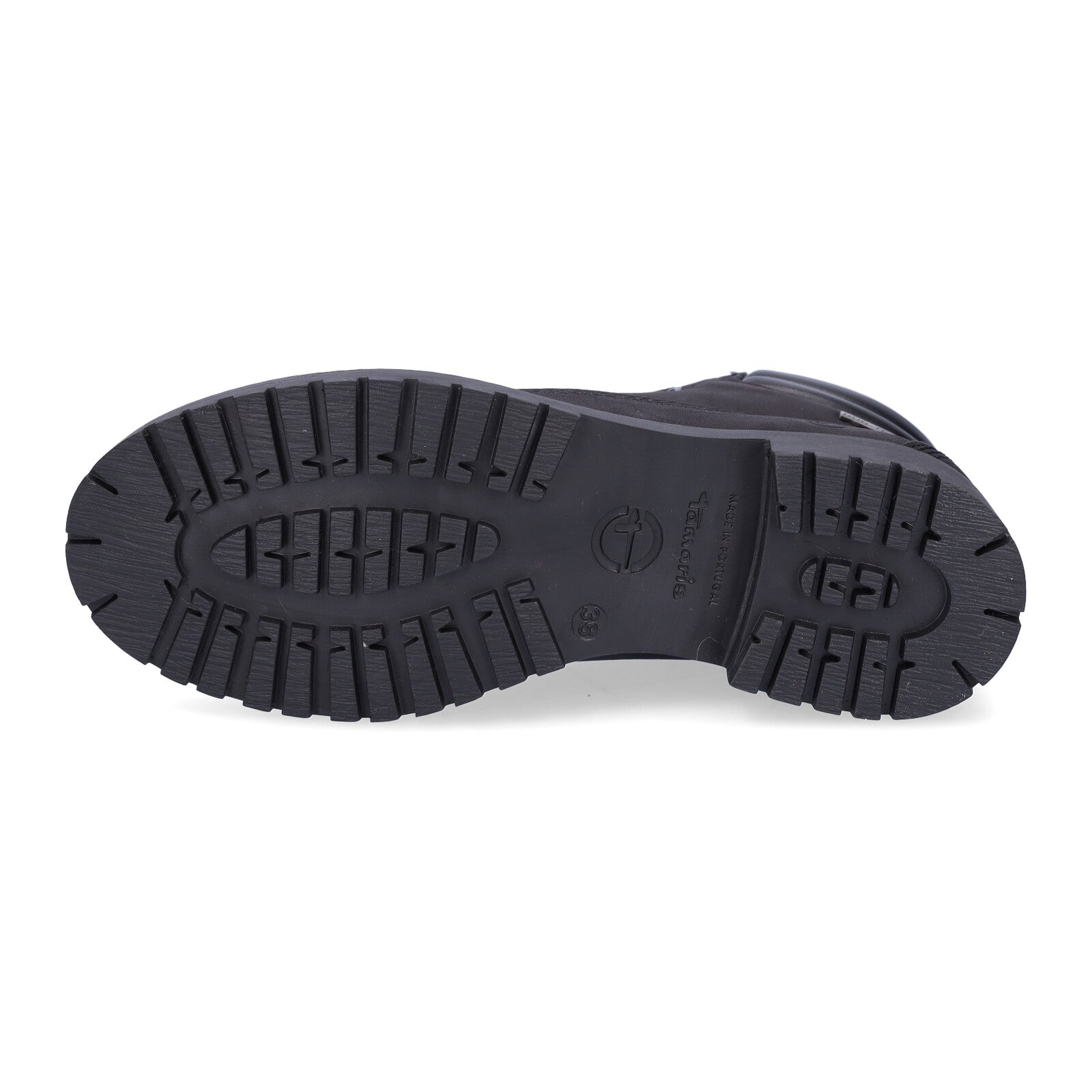 Tamaris women's leather lace-up boot black