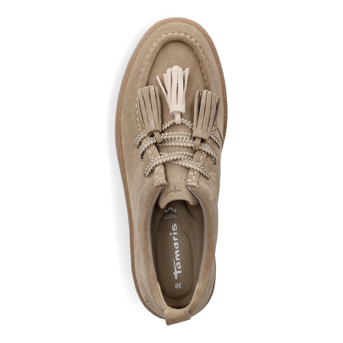 Tamaris Damen Schnürer taupe