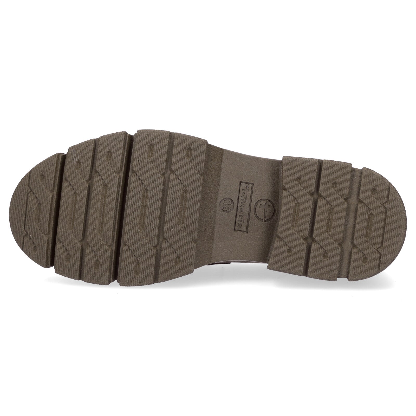Tamaris women's leather slippers taupe