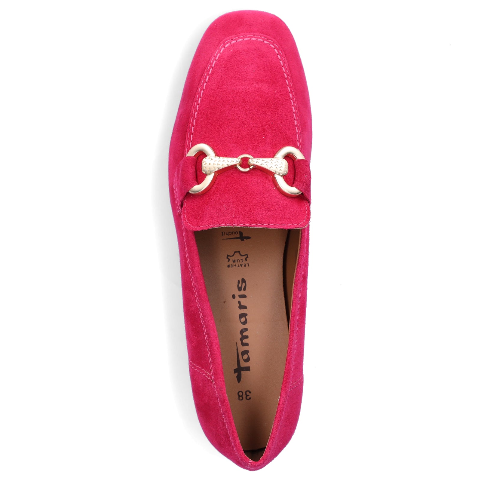 Tamaris Damen Leder Slipper fuchsia