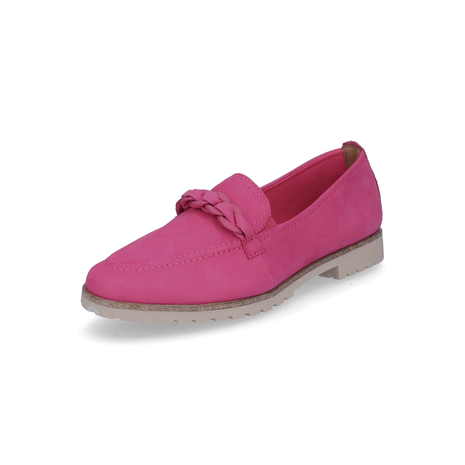 Tamaris women's leather loafers fuchsia