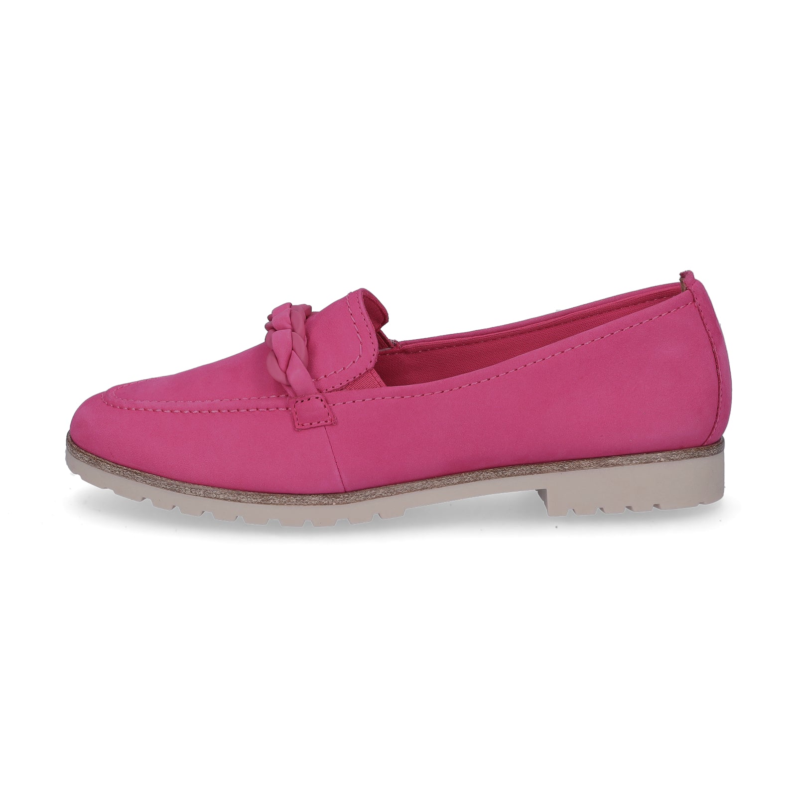 Tamaris women's leather loafers fuchsia