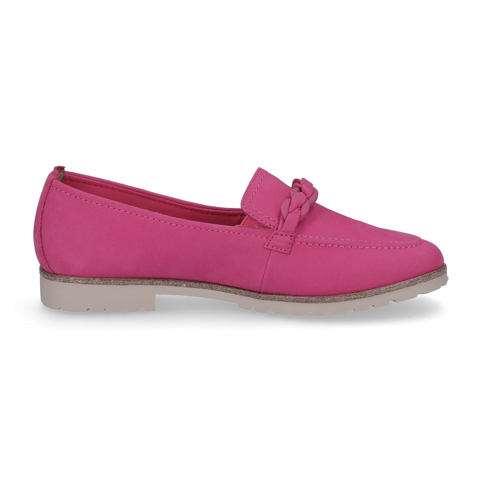 Tamaris women's leather loafers fuchsia