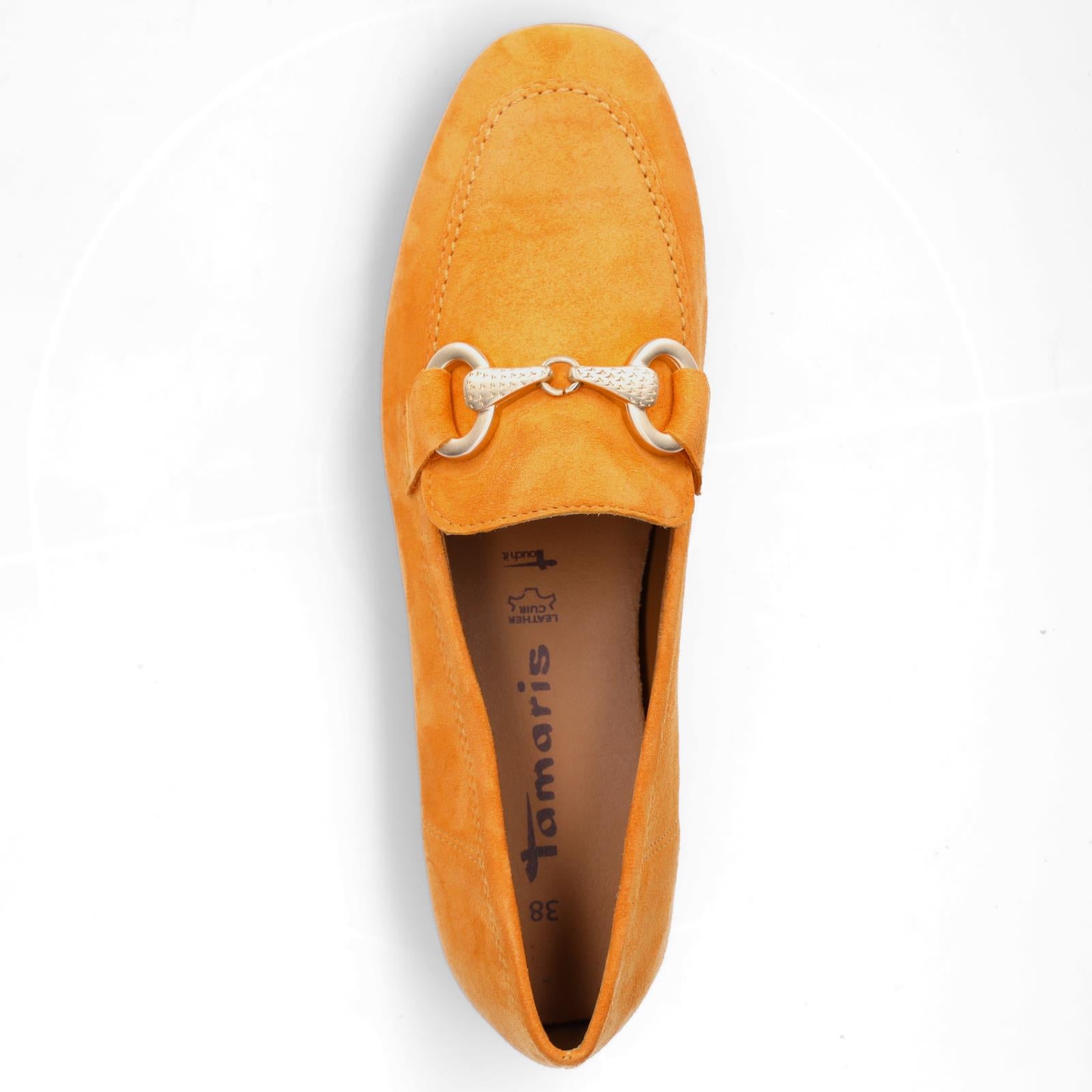 Tamaris women's leather slippers orange