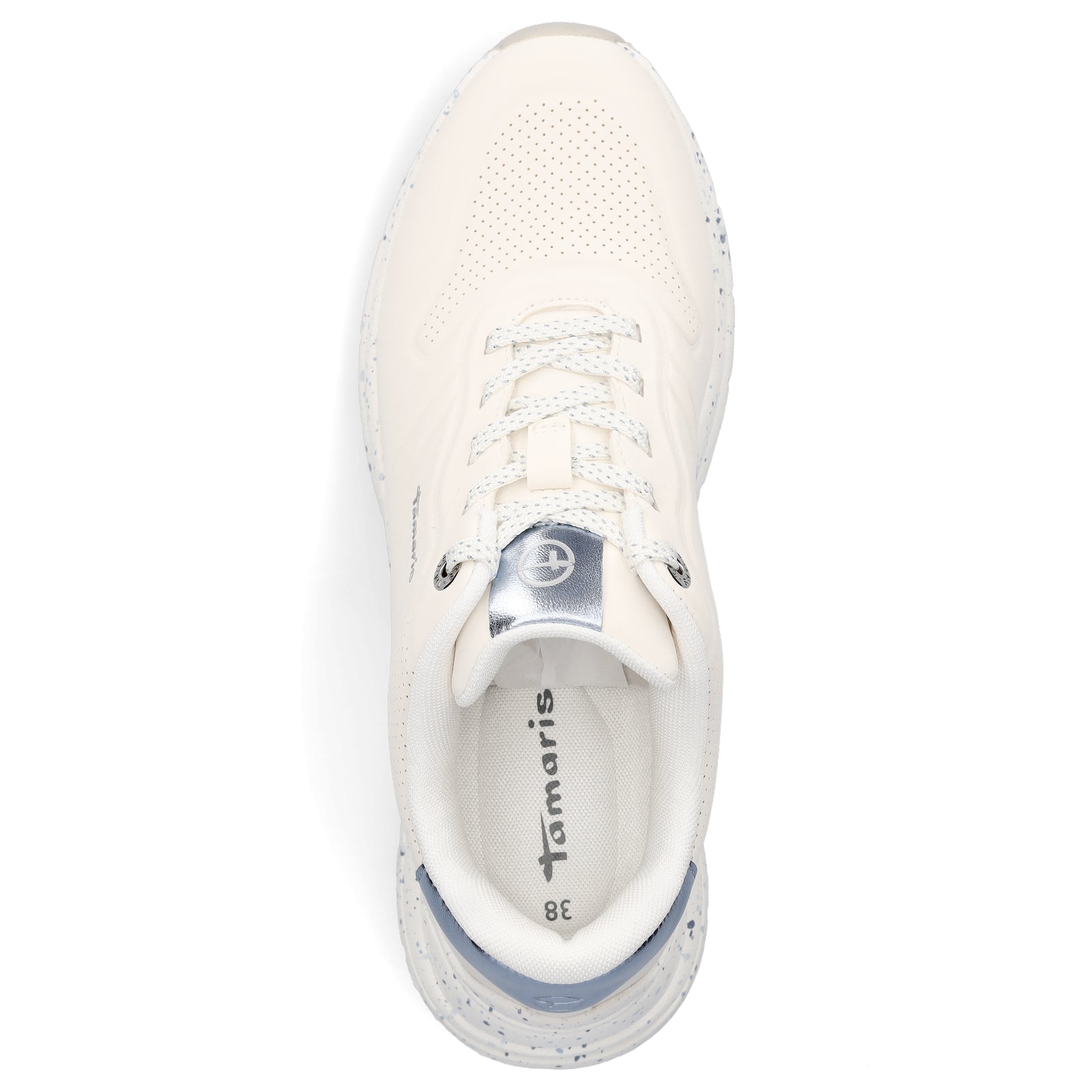 Tamaris Damen Sneaker beige blau