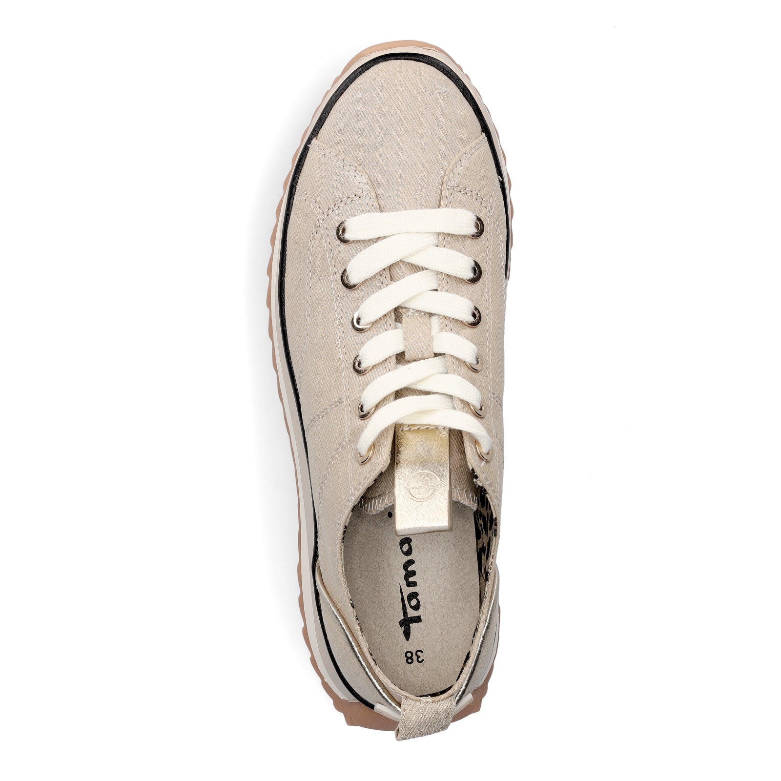 Tamaris Damen Plateau Sneaker gold