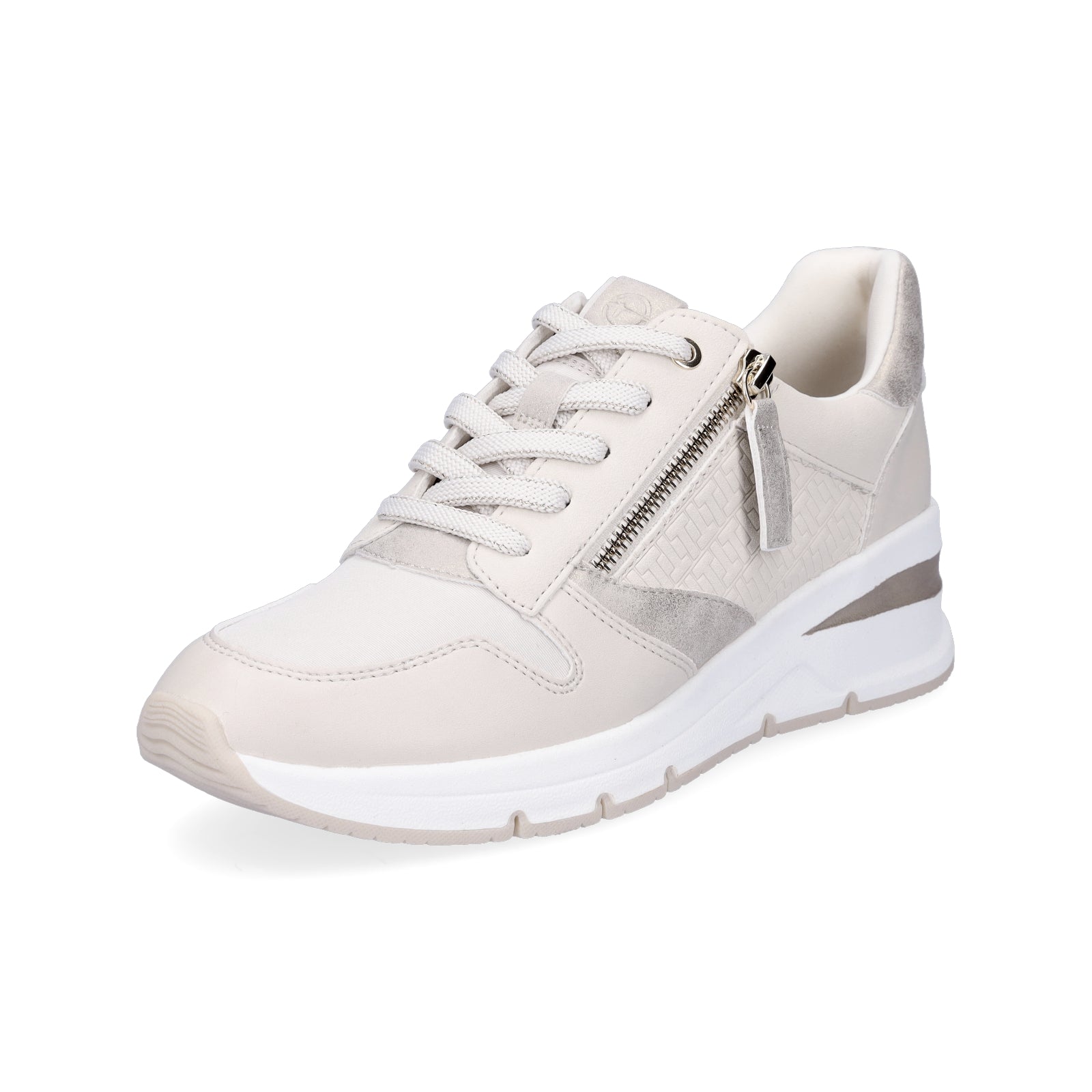 Tamaris Damen Keil Sneaker creme ivory