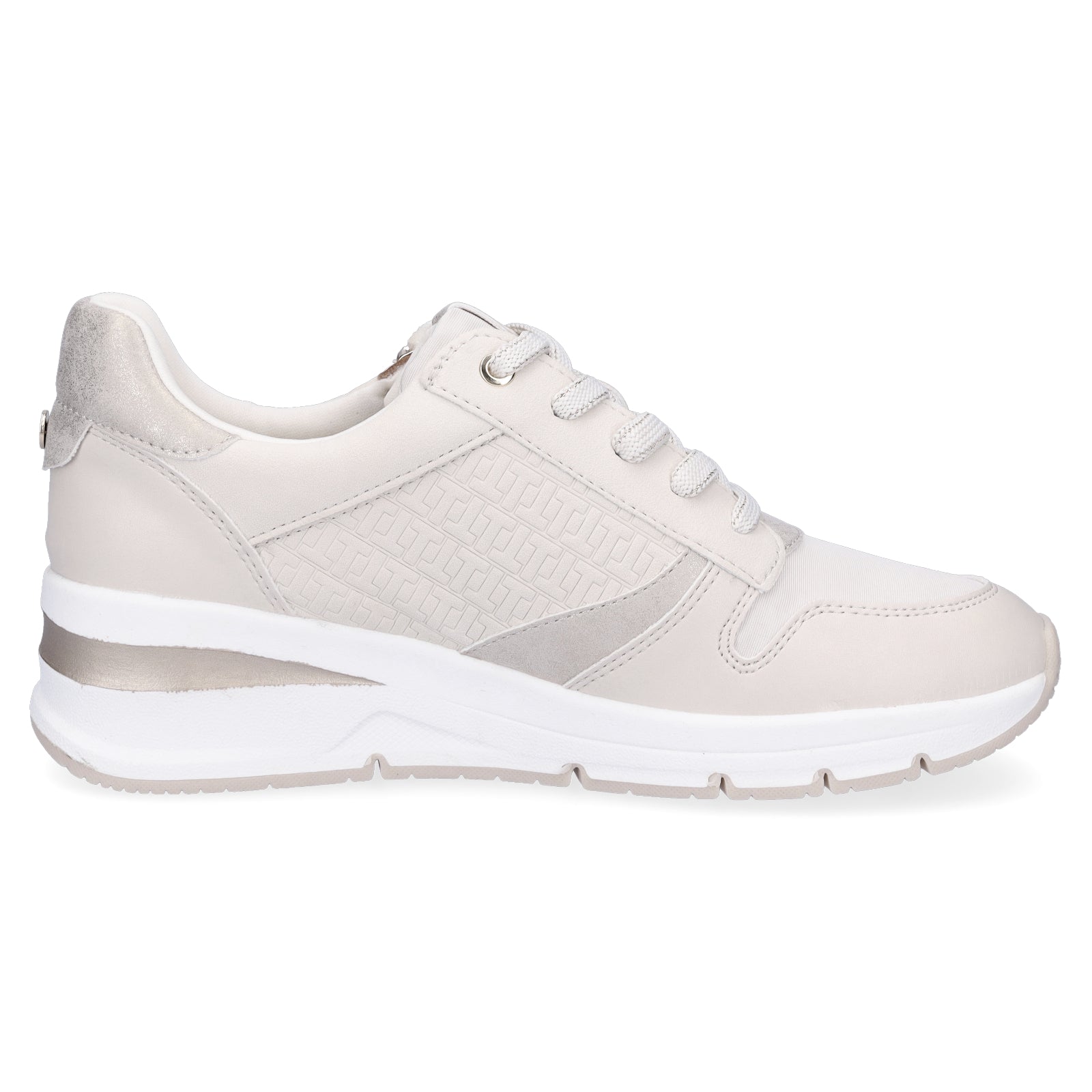 Tamaris Damen Keil Sneaker creme ivory
