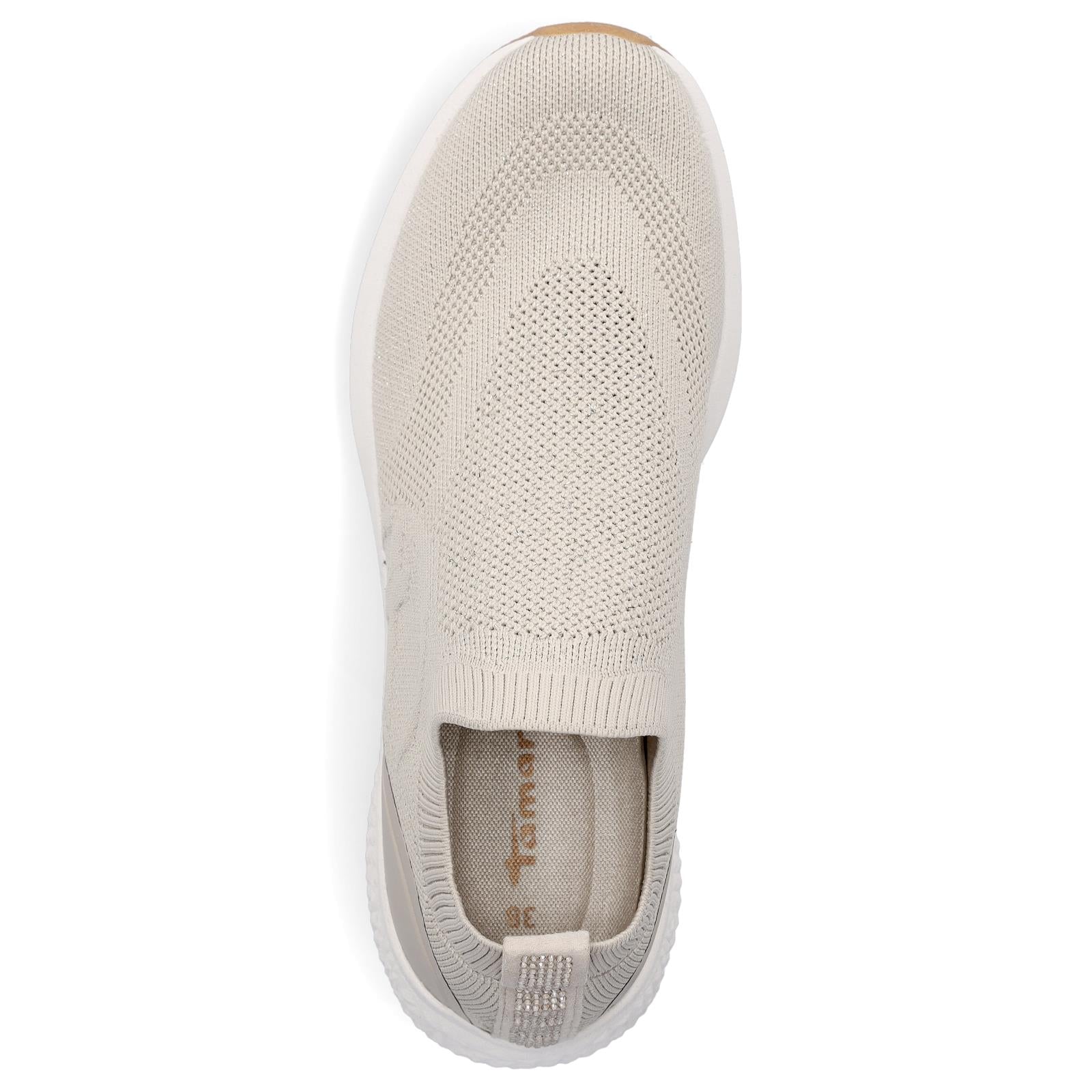 Tamaris Damen Slip-on Sneaker beige metallic