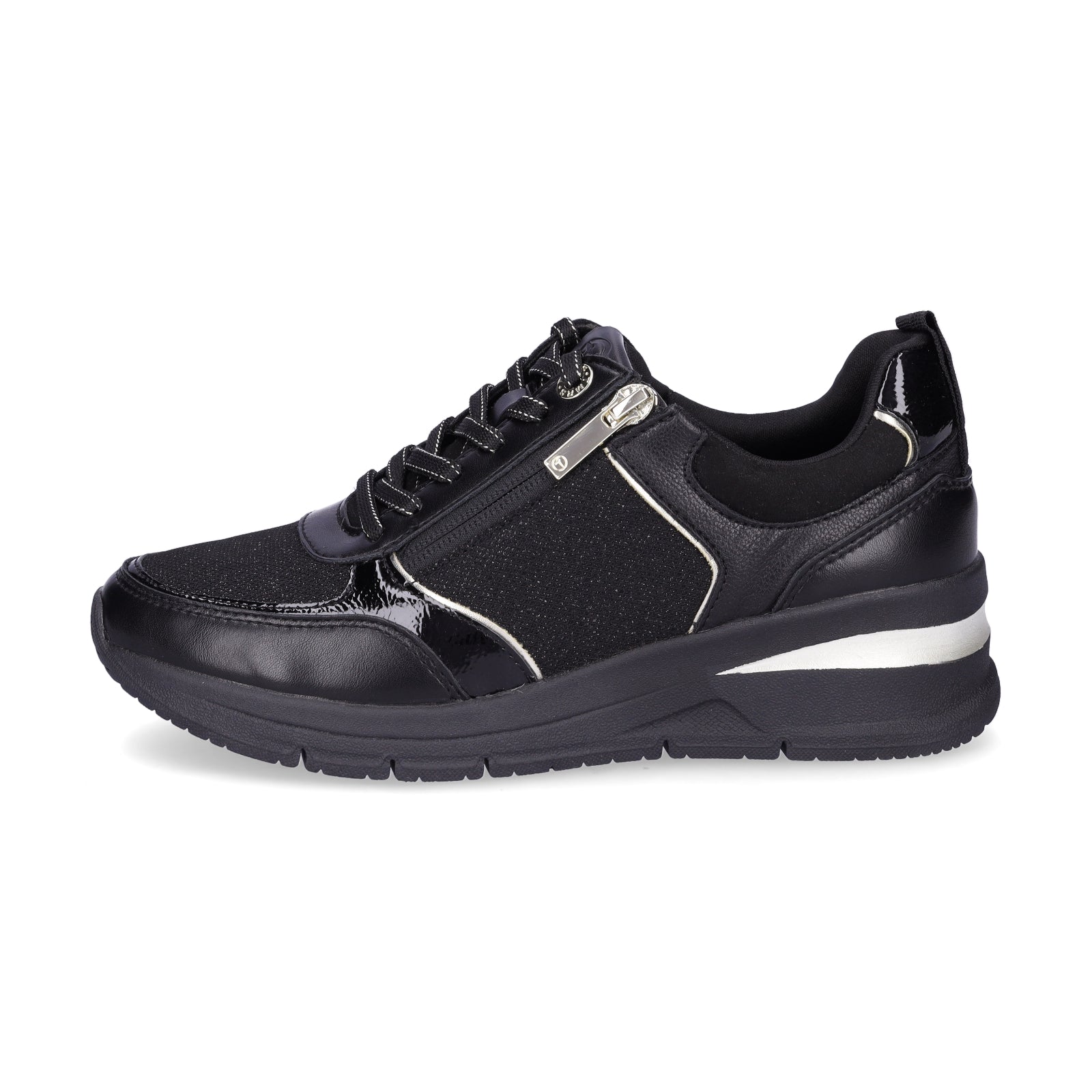 Tamaris Damen Sneaker schwarz gold
