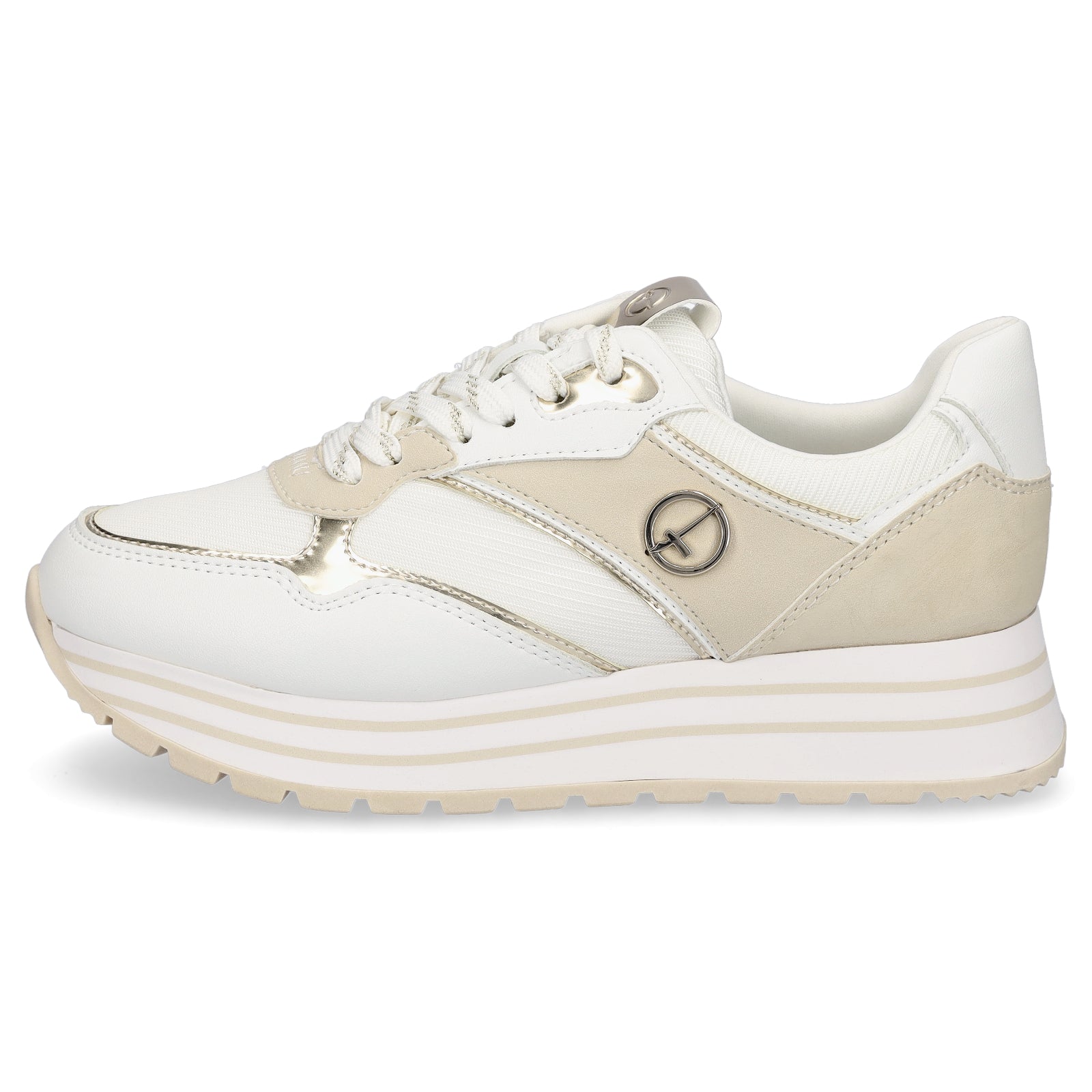Tamaris Damen Plateau Sneaker beige pastell
