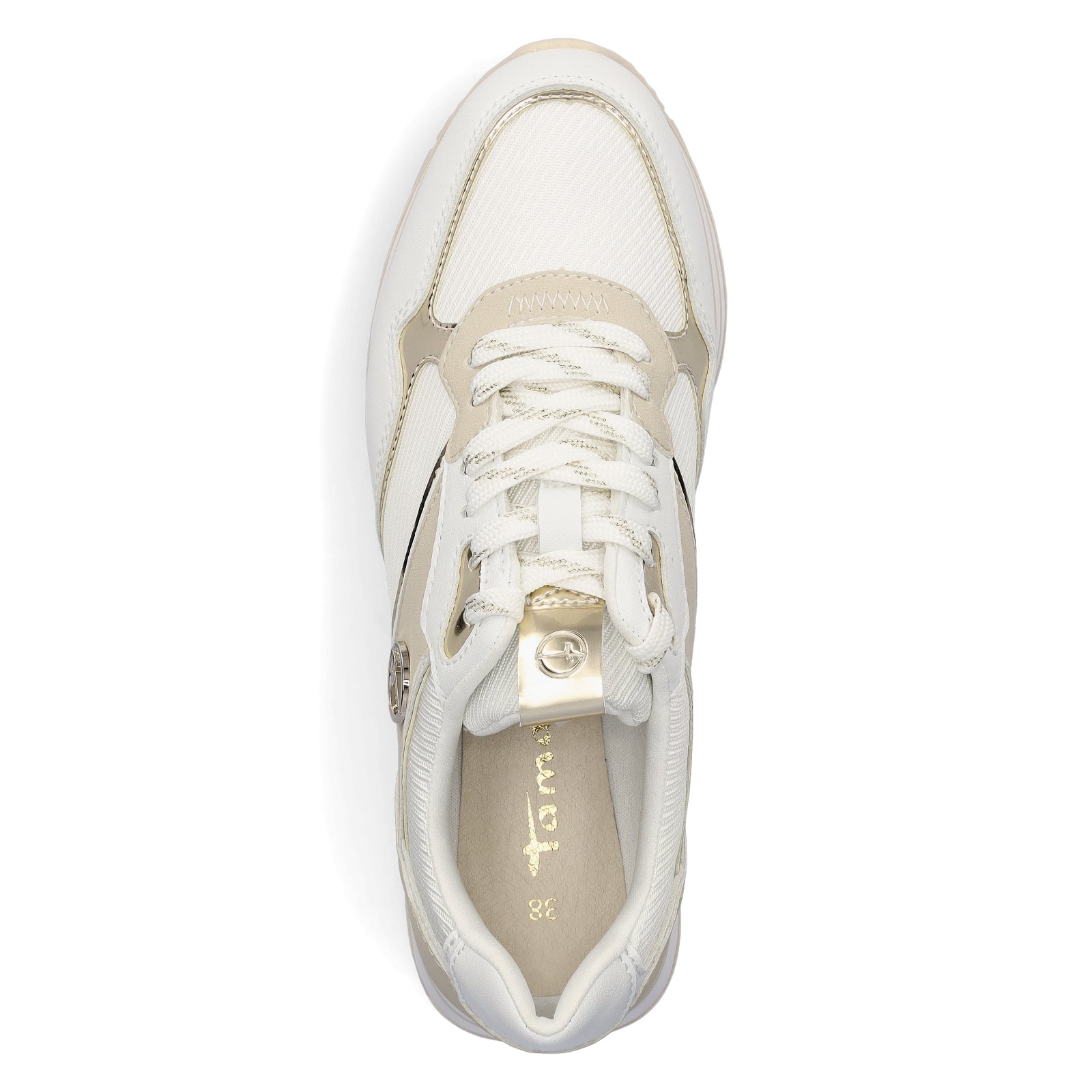 Tamaris Damen Plateau Sneaker beige pastell