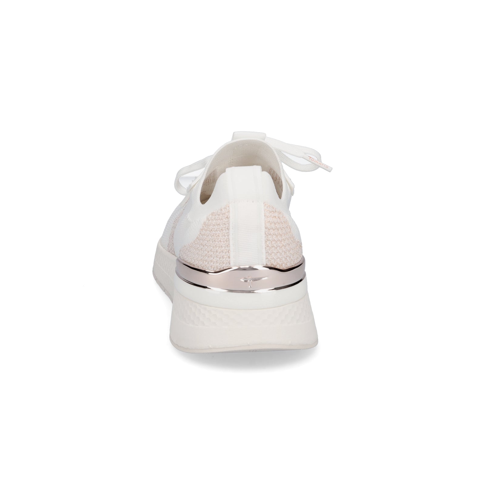Tamaris Damen Strick Sneaker weiß roségold
