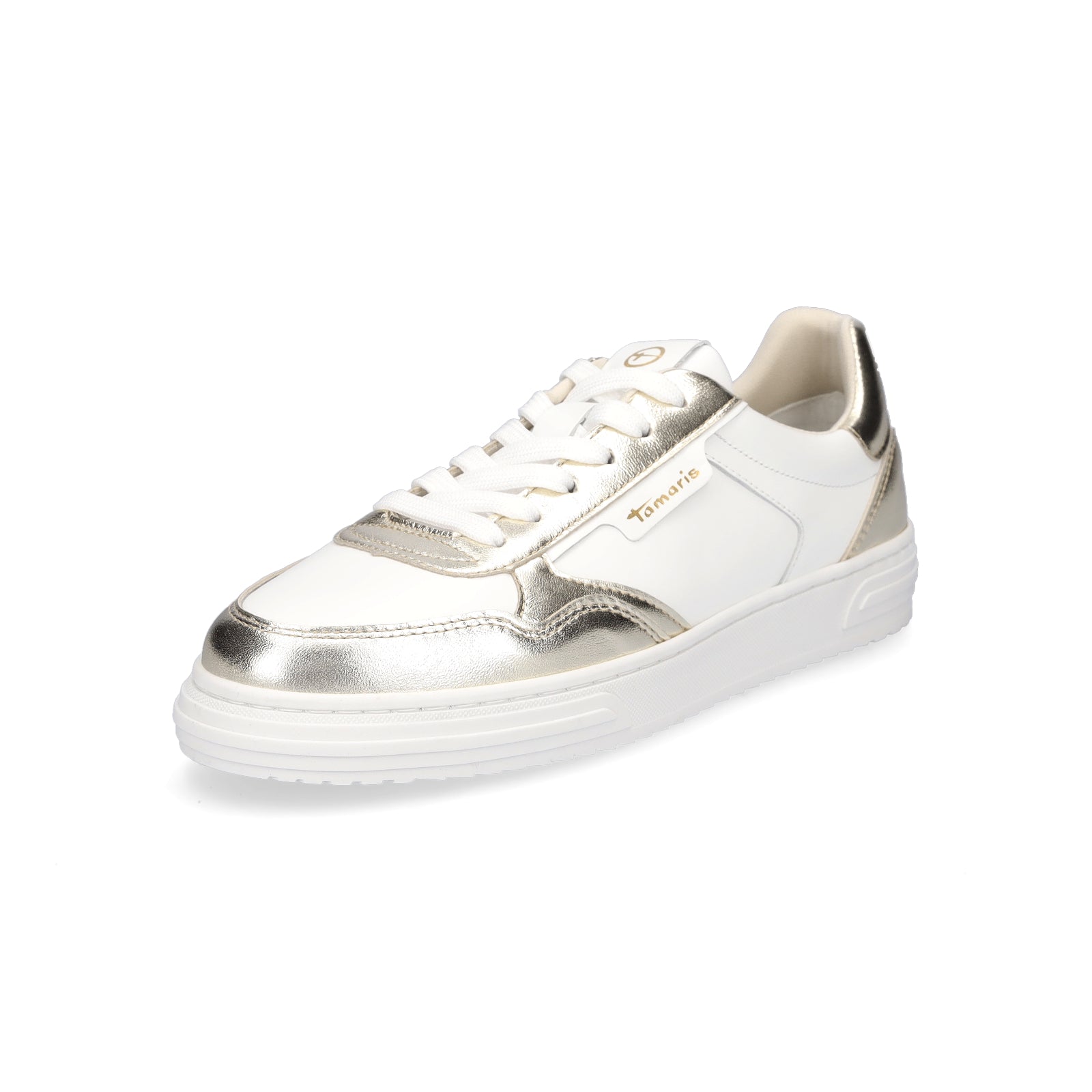 Tamaris Damen Sneaker weiß gold