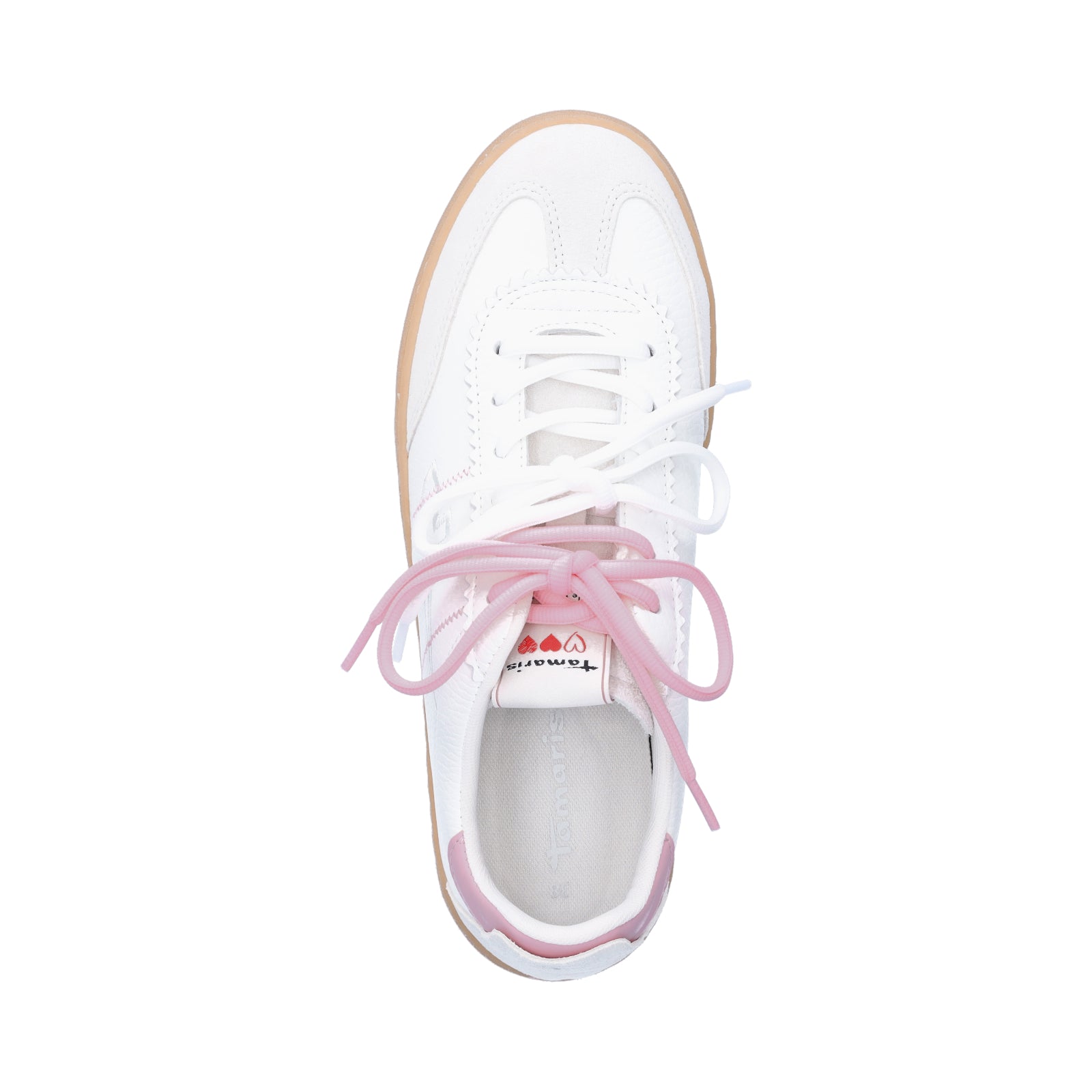 Tamaris Damen Sneaker weiß rosa