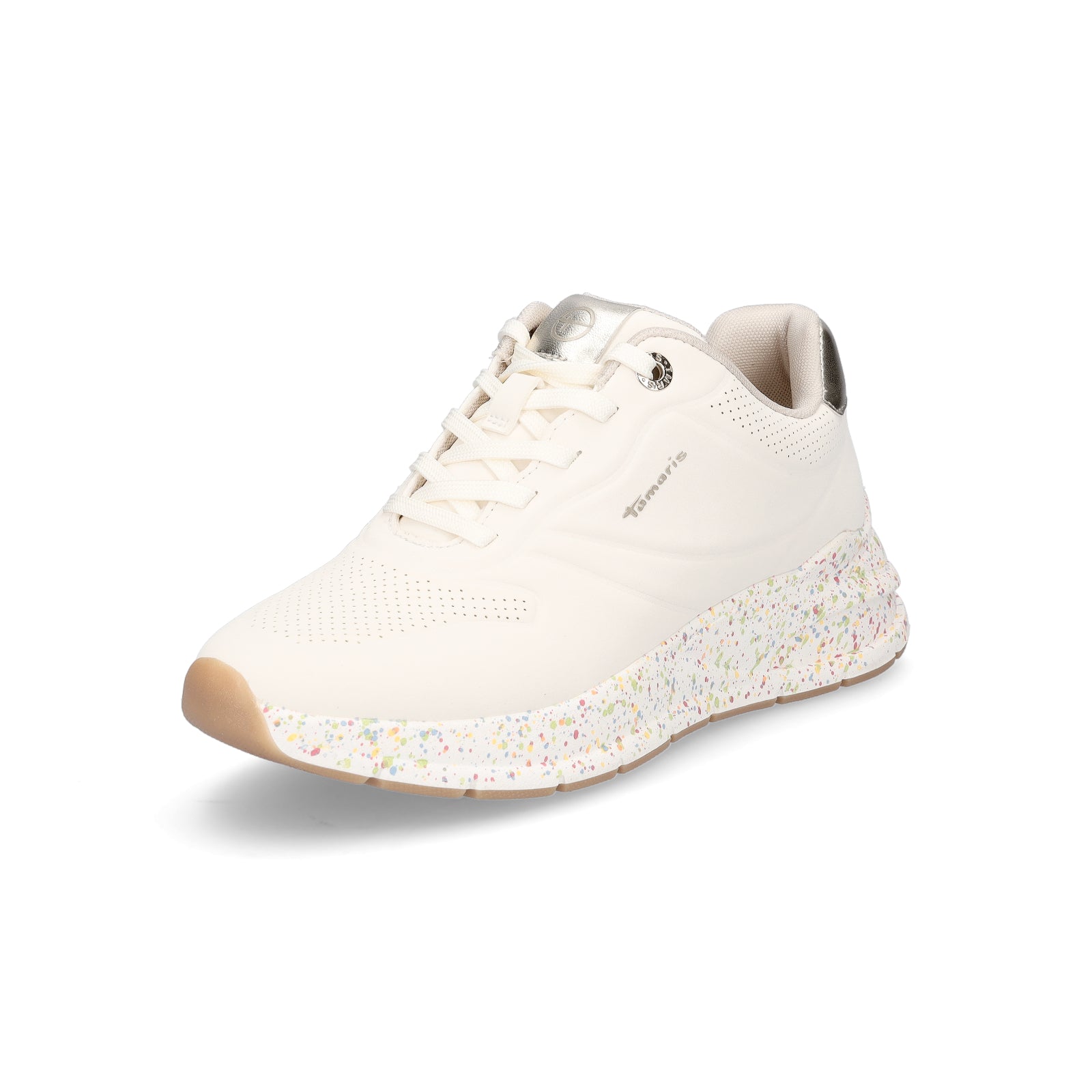 Tamaris Damen Sneaker beige gold