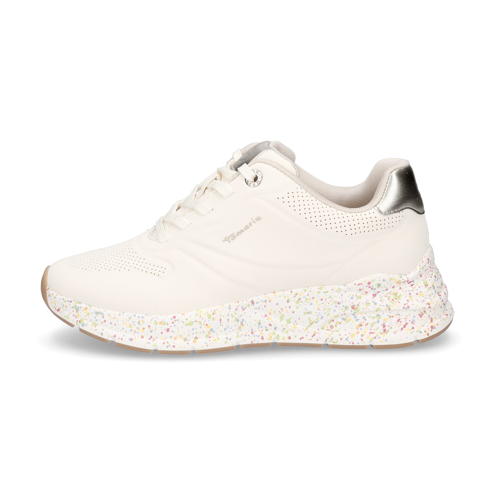 Tamaris Damen Sneaker beige gold