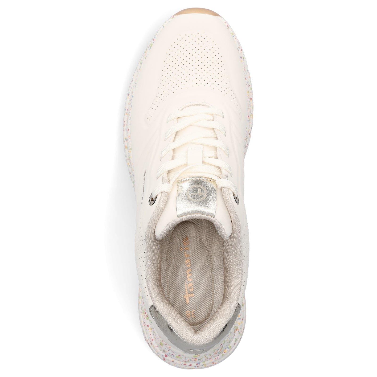 Tamaris Damen Sneaker beige gold