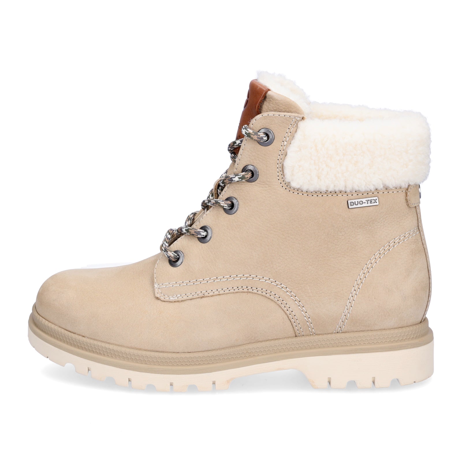 Tamaris women's lace-up boot beige