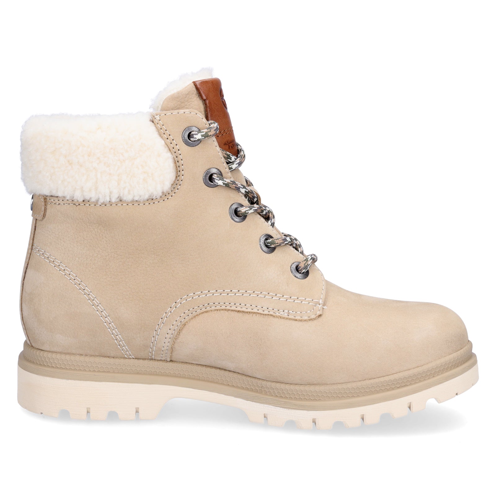 Tamaris women's lace-up boot beige