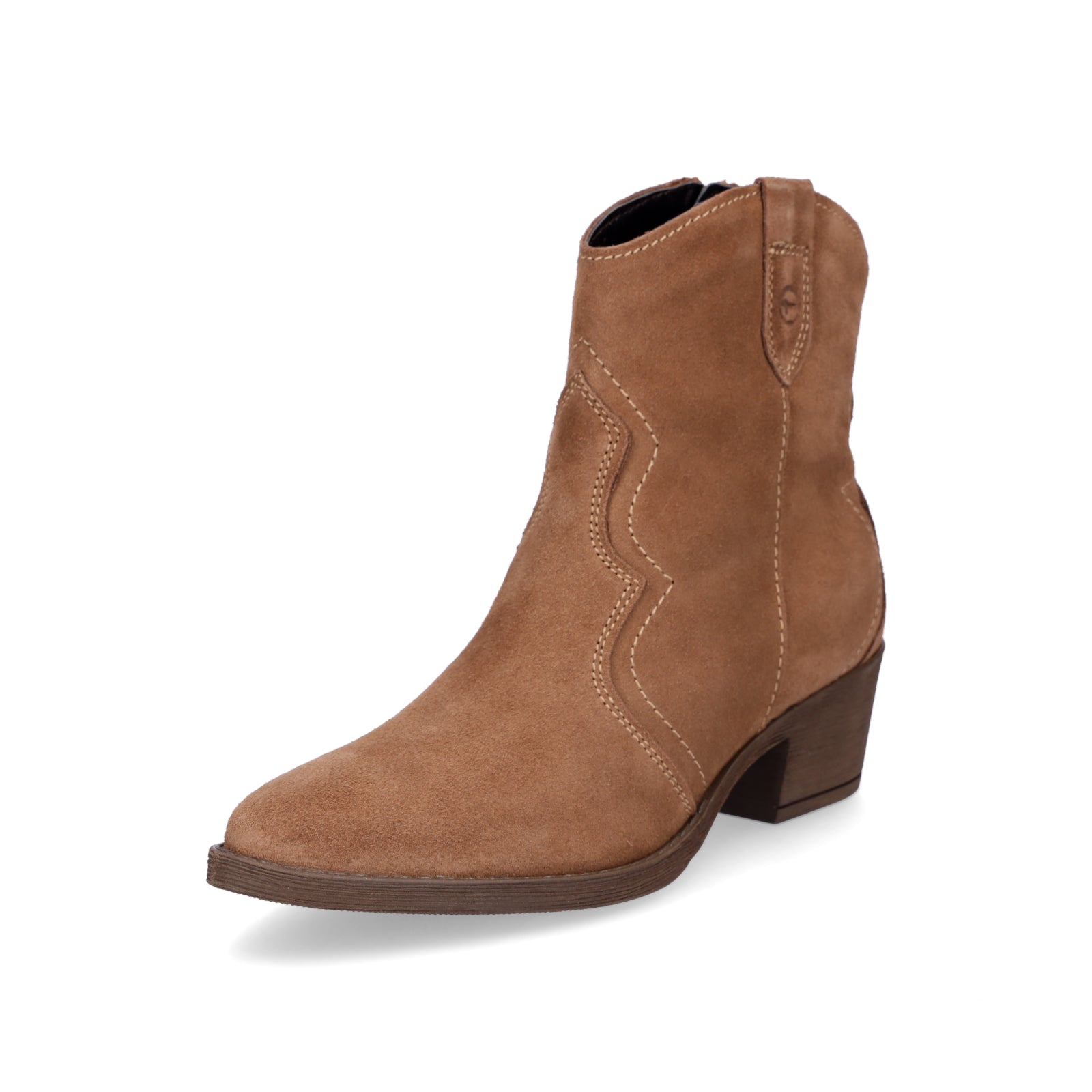 Tamaris Damen Leder Stiefelette braun