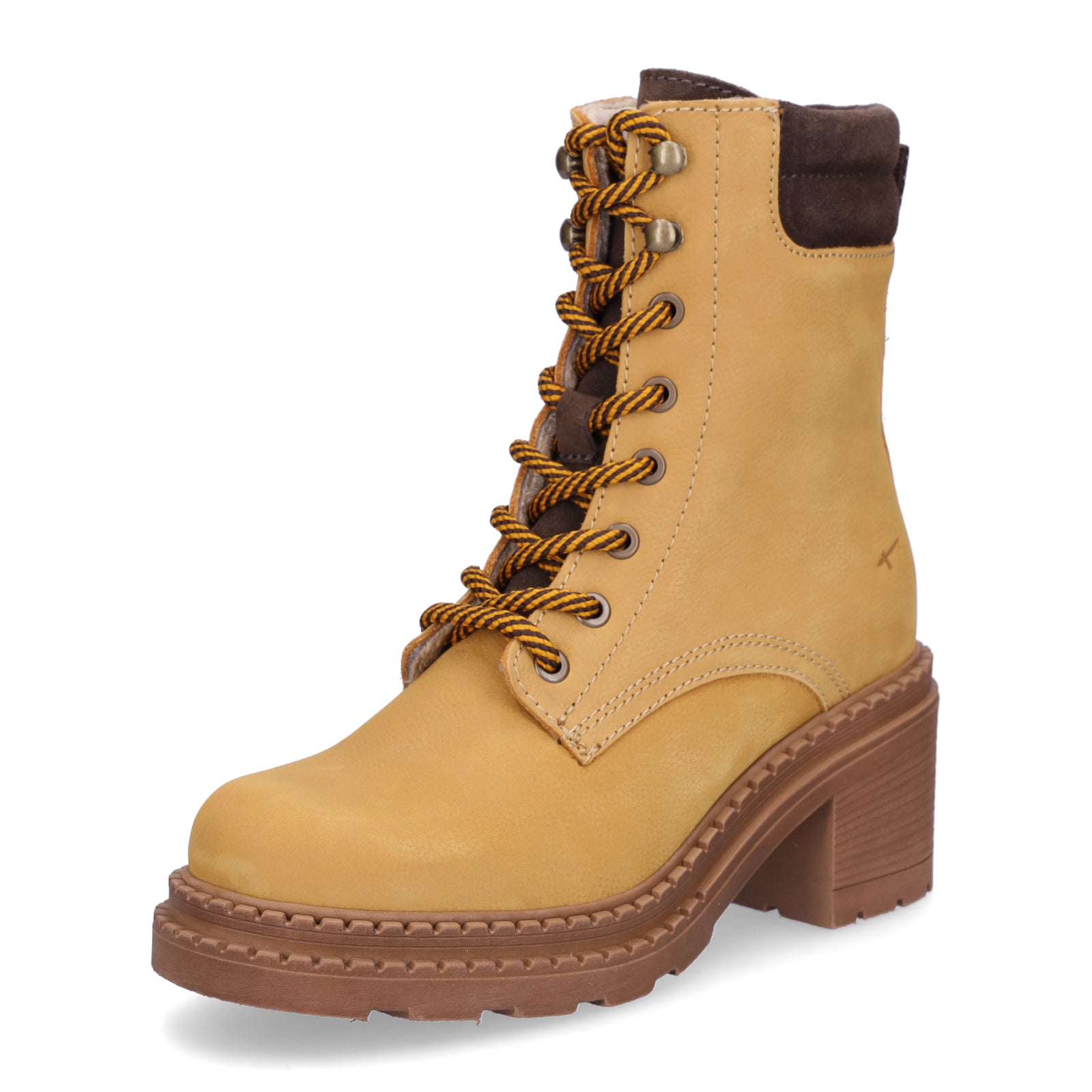 Tamaris Damen Schnürstiefelette ocker