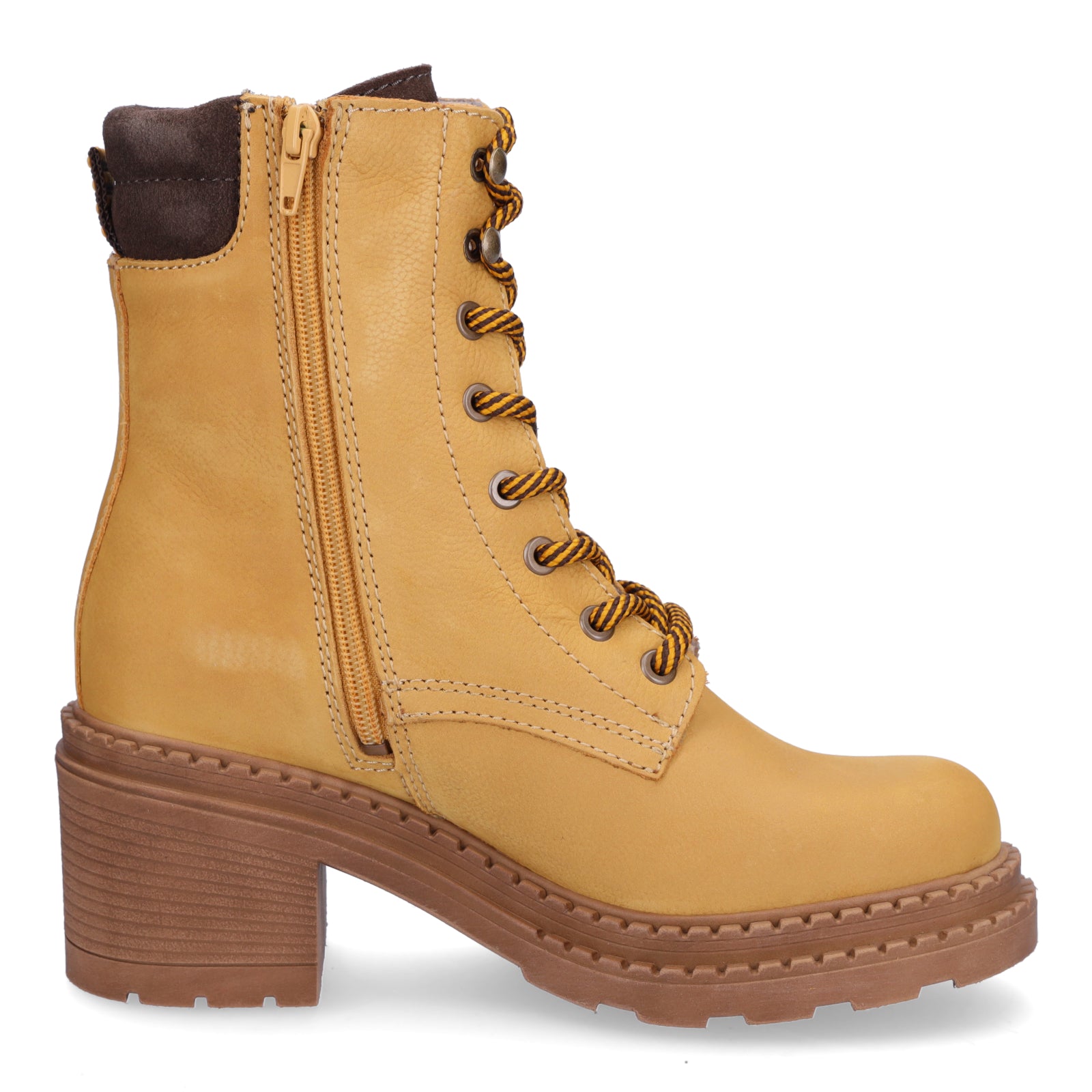 Tamaris Damen Schnürstiefelette ocker