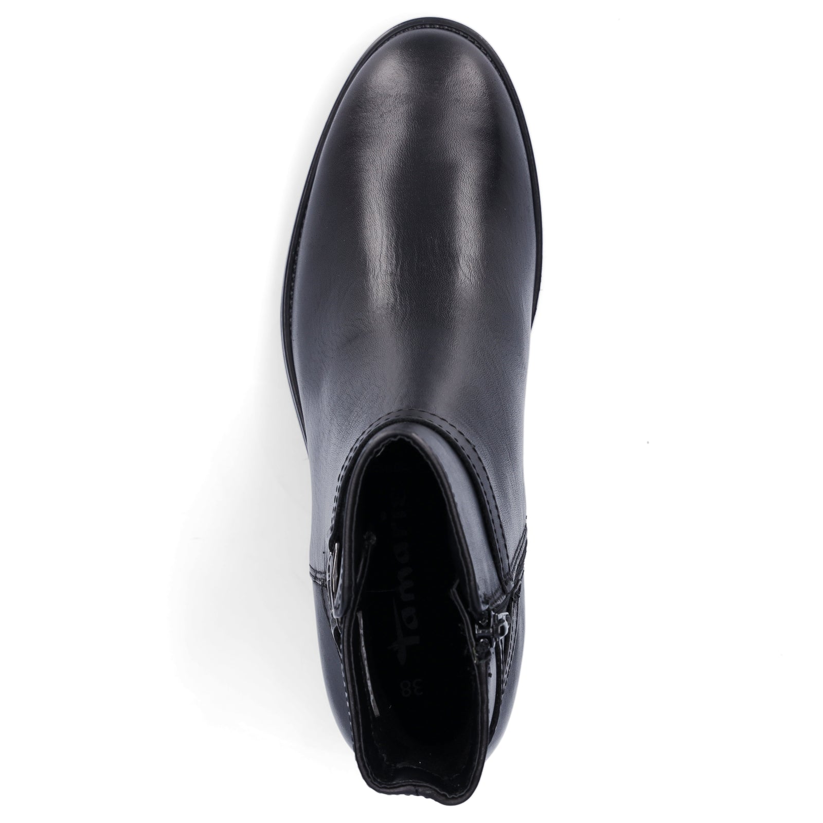Tamaris Damen Leder Stiefelette schwarz
