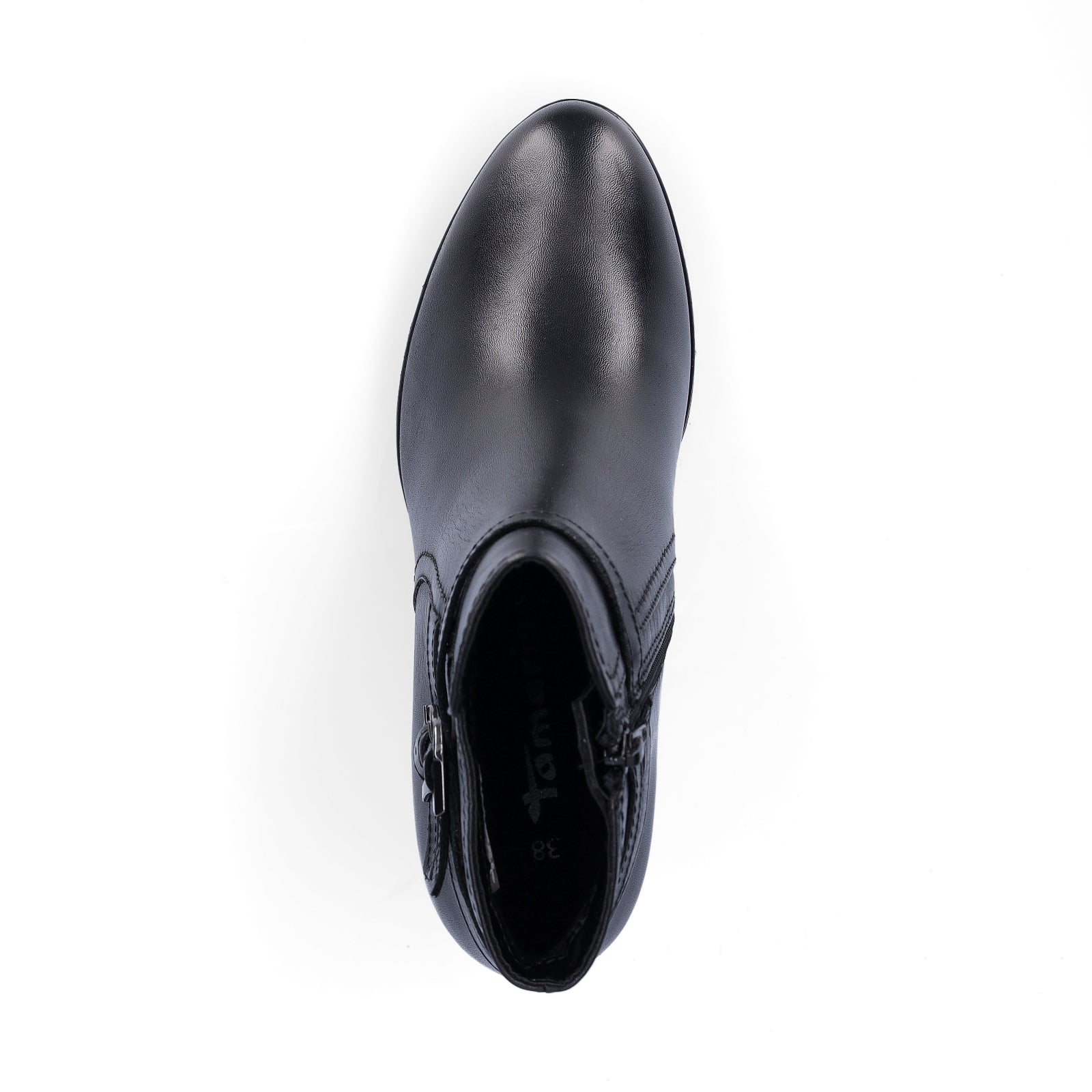 Tamaris Damen Leder Stiefelette schwarz