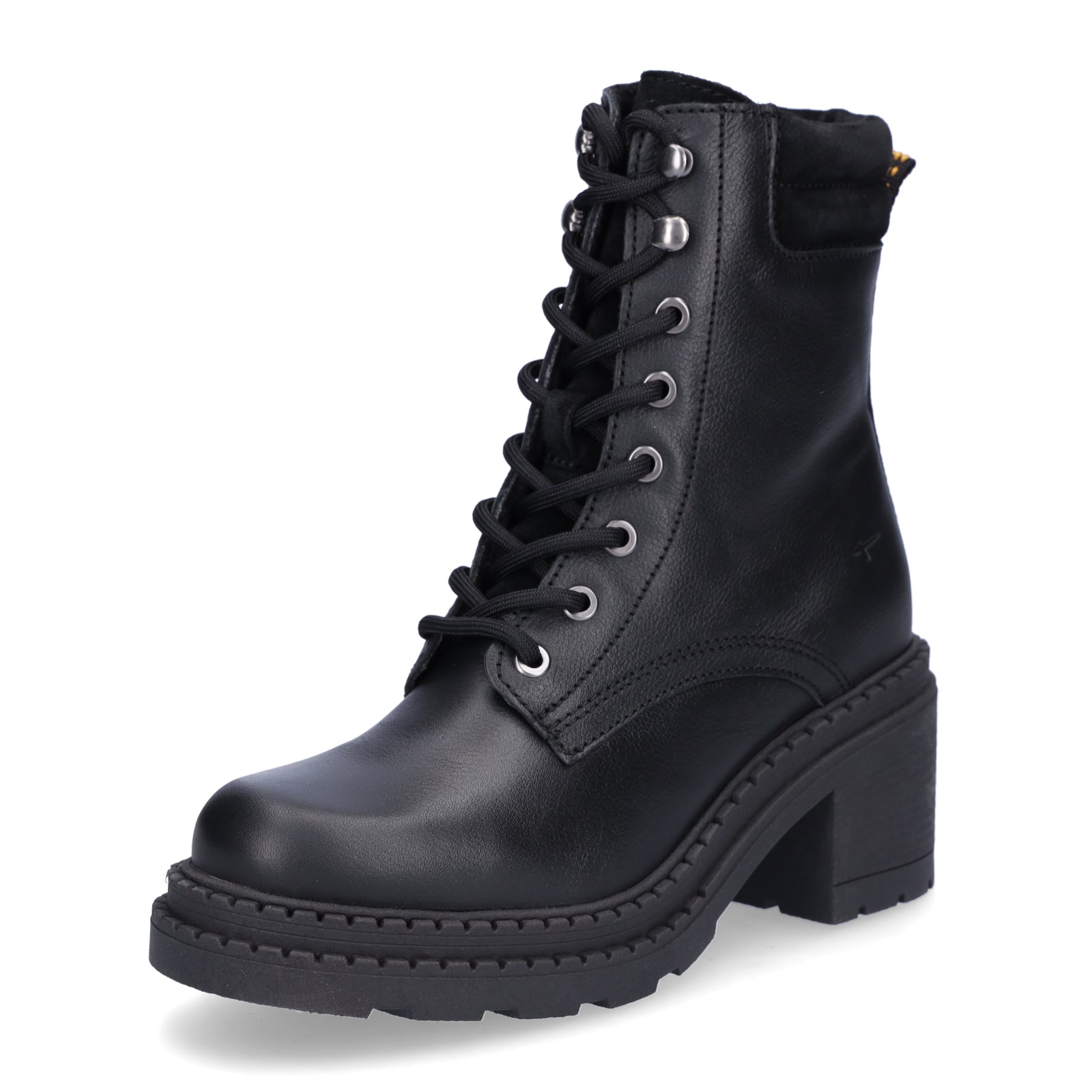 Tamaris women's lace-up ankle boots black