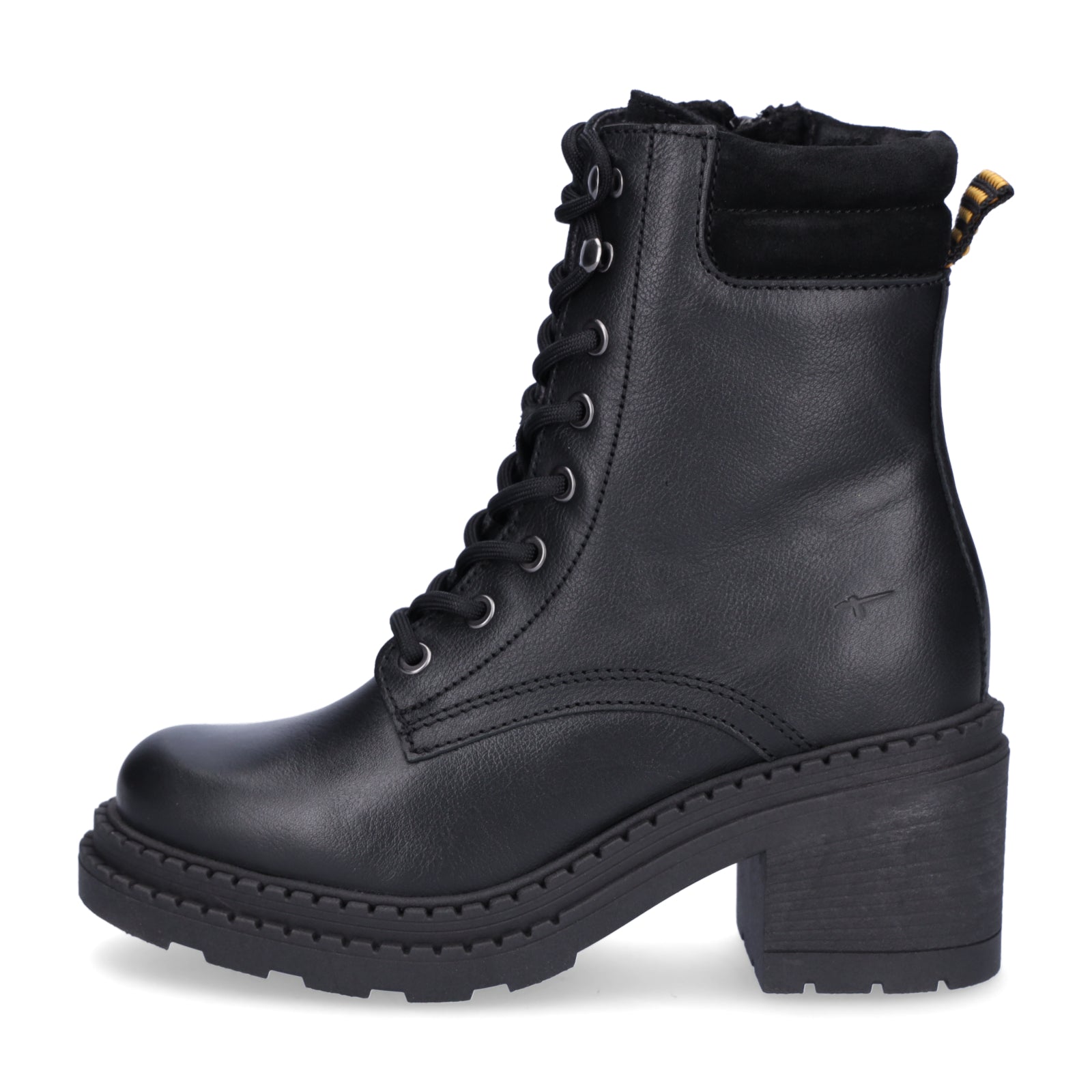 Tamaris women's lace-up ankle boots black