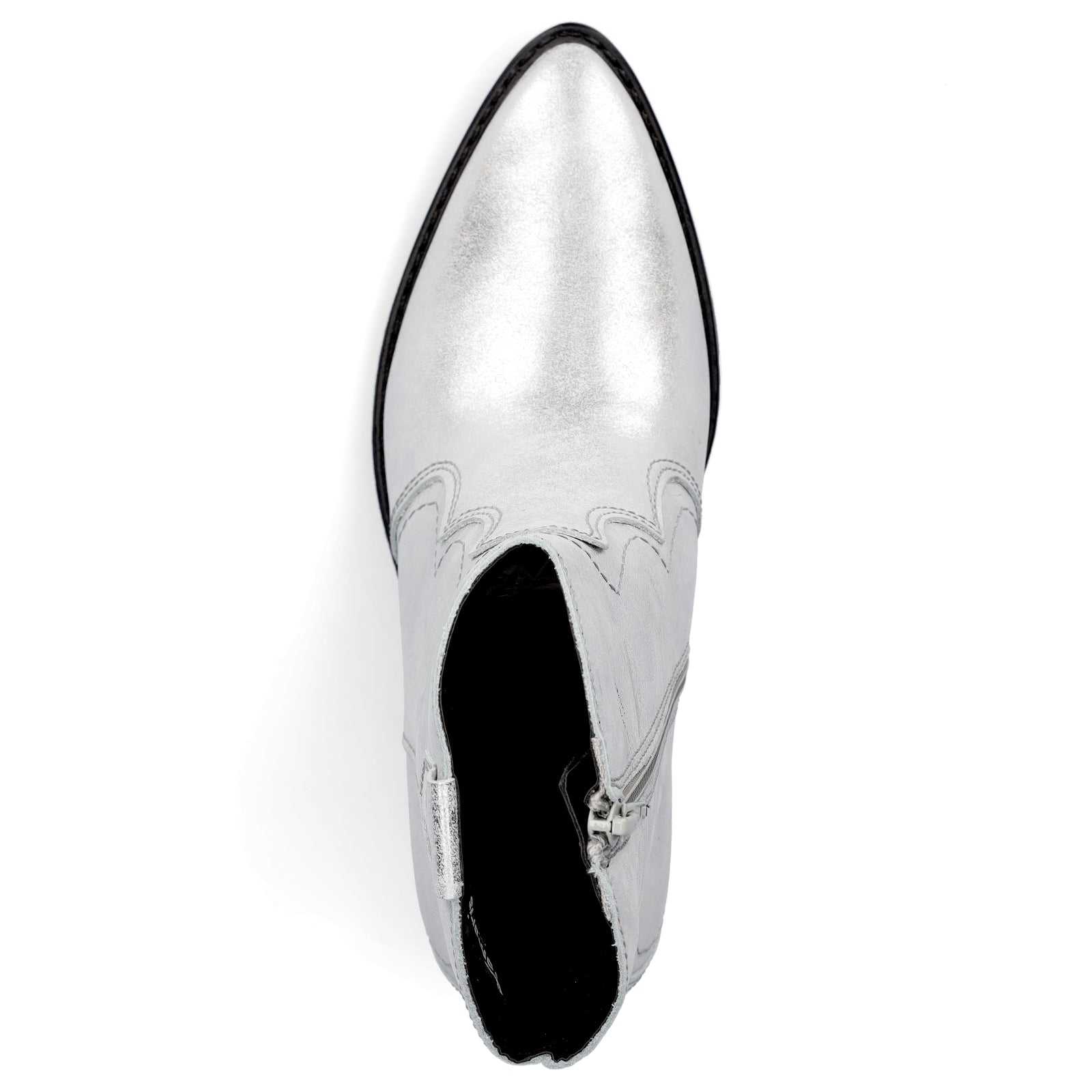 Tamaris Damen Leder Stiefelette silber